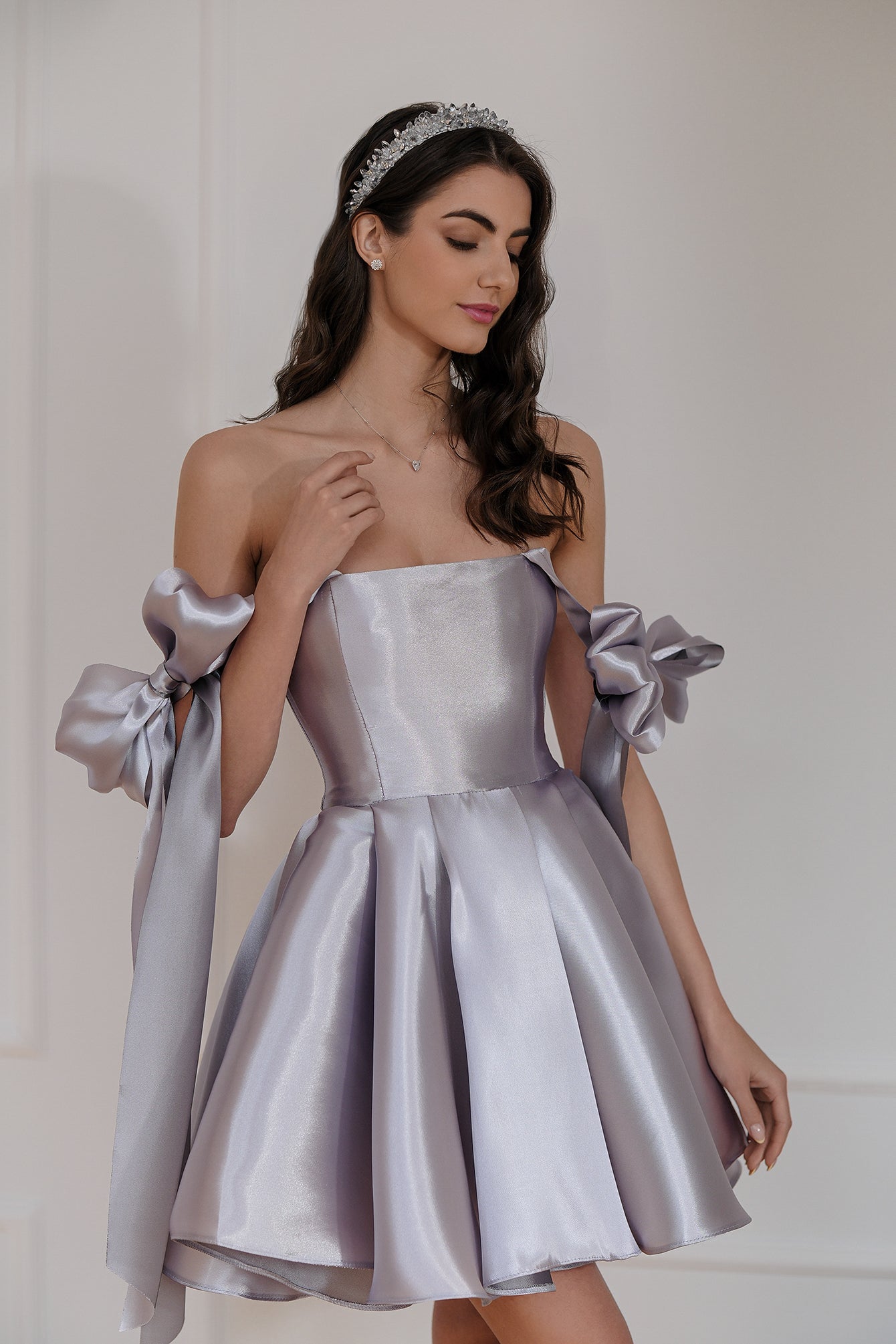 Cocktail dress in gray: Princess Blossom