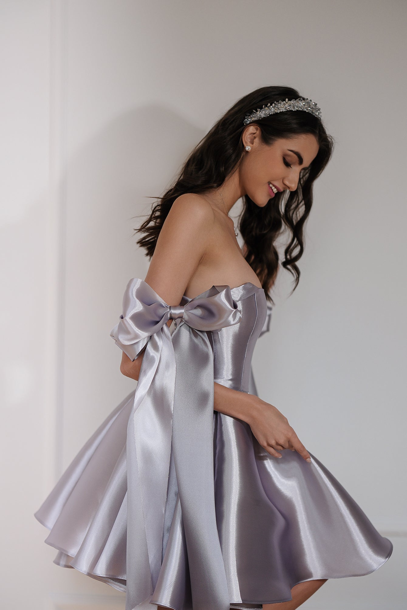 Cocktail dress in gray: Princess Blossom