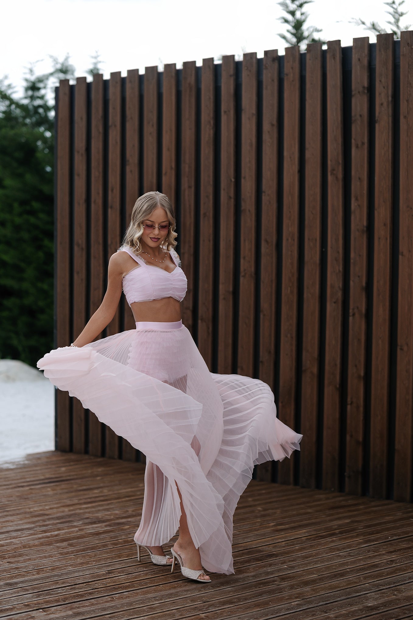 Three-piece set in pink: Corenia