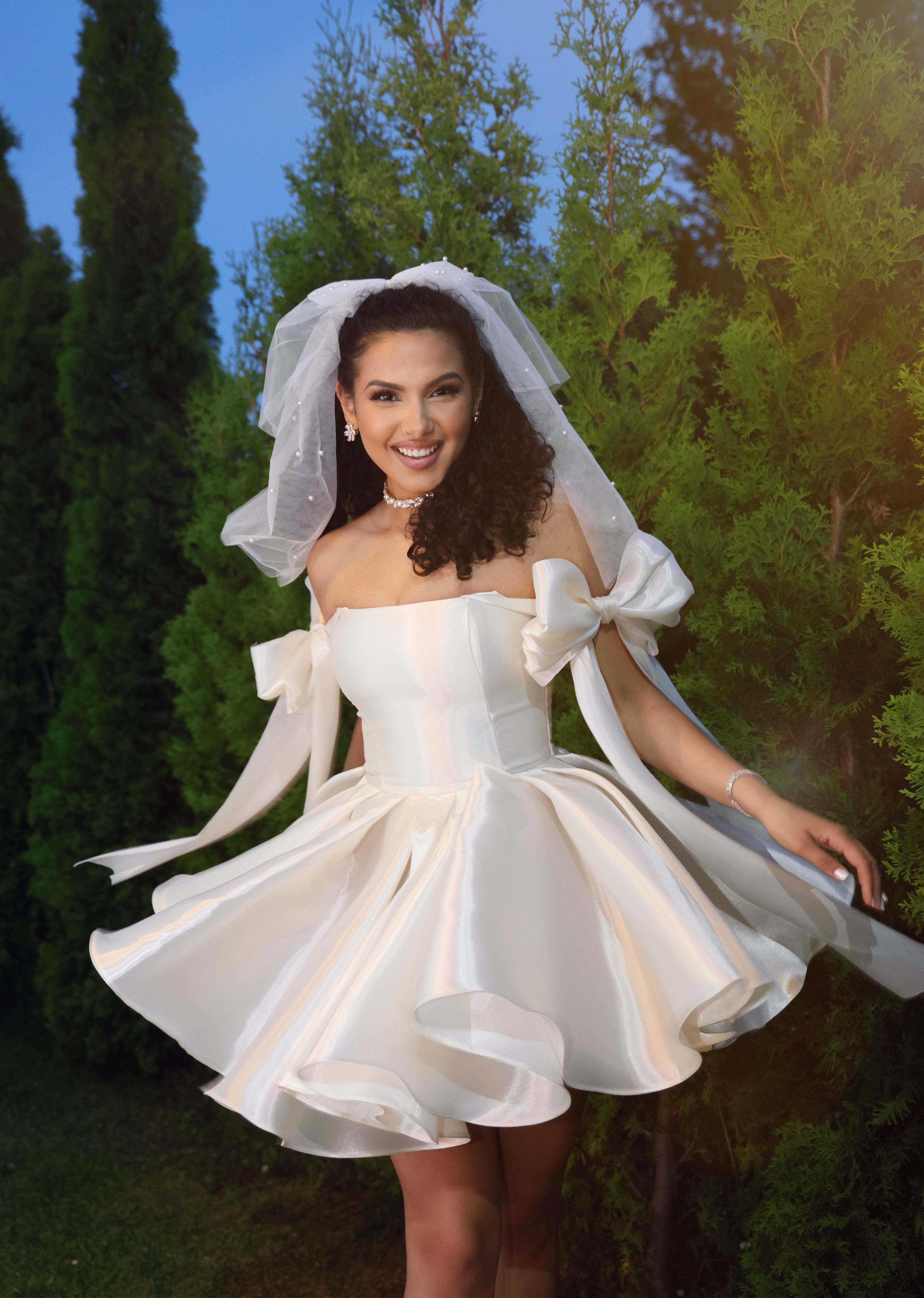 Cocktail dress in white: Princess Blossom