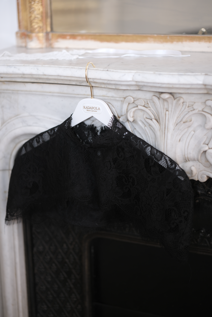 Ръчно изработена дантелена яка в черно: Paris