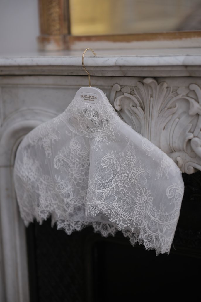 Ръчно изработена дантелена яка в бяло: Paris