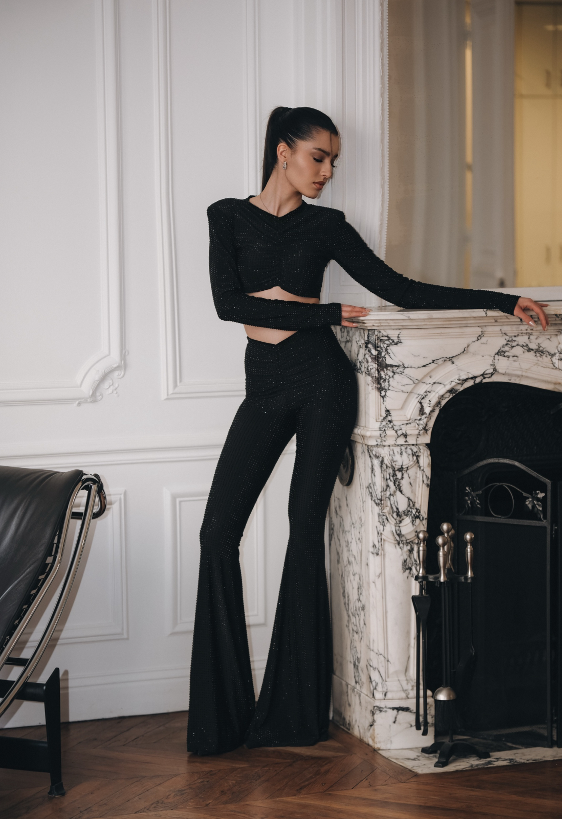 Блестящ сет в черно: Delynne