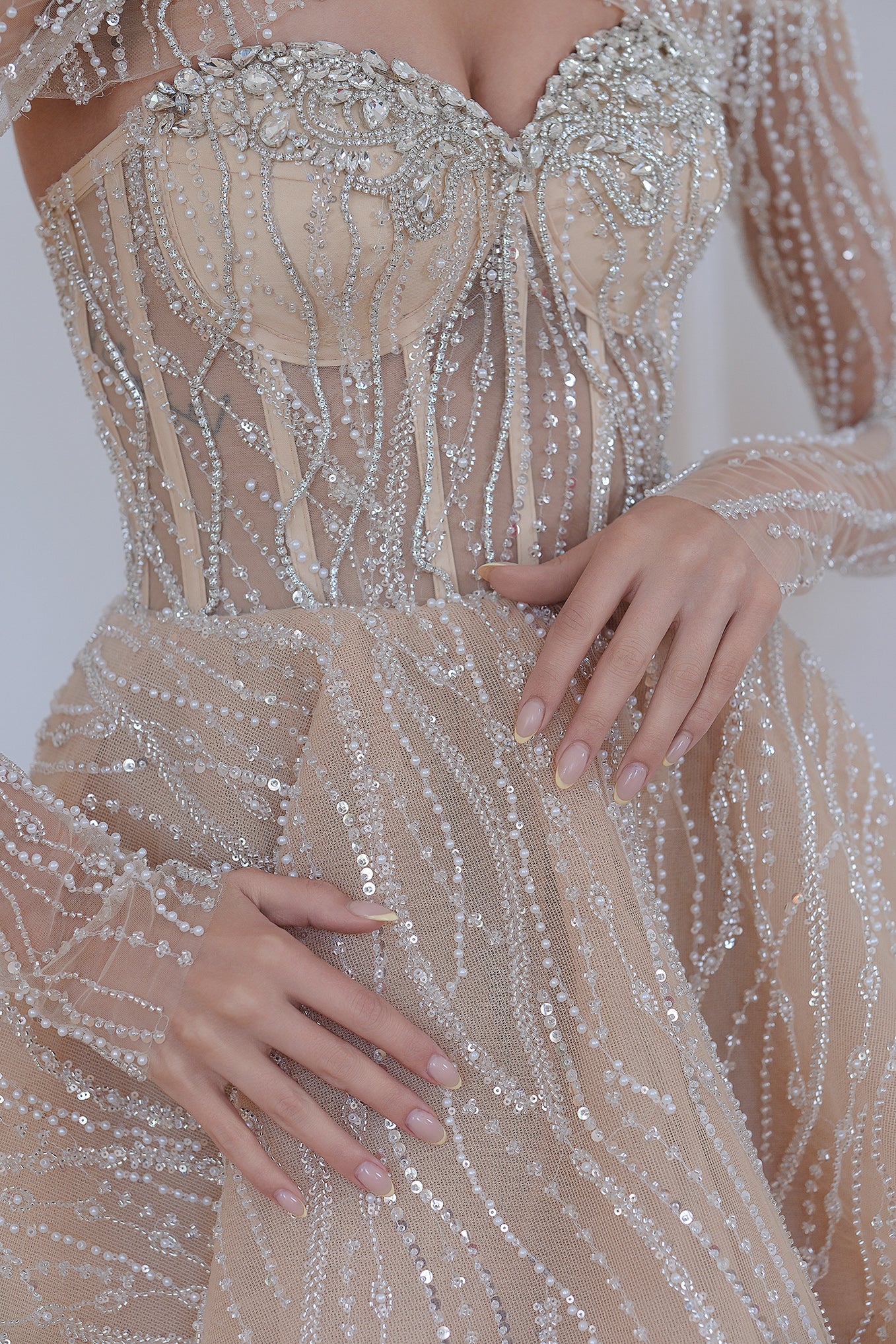 Limited edition nude dress: Haute Couture