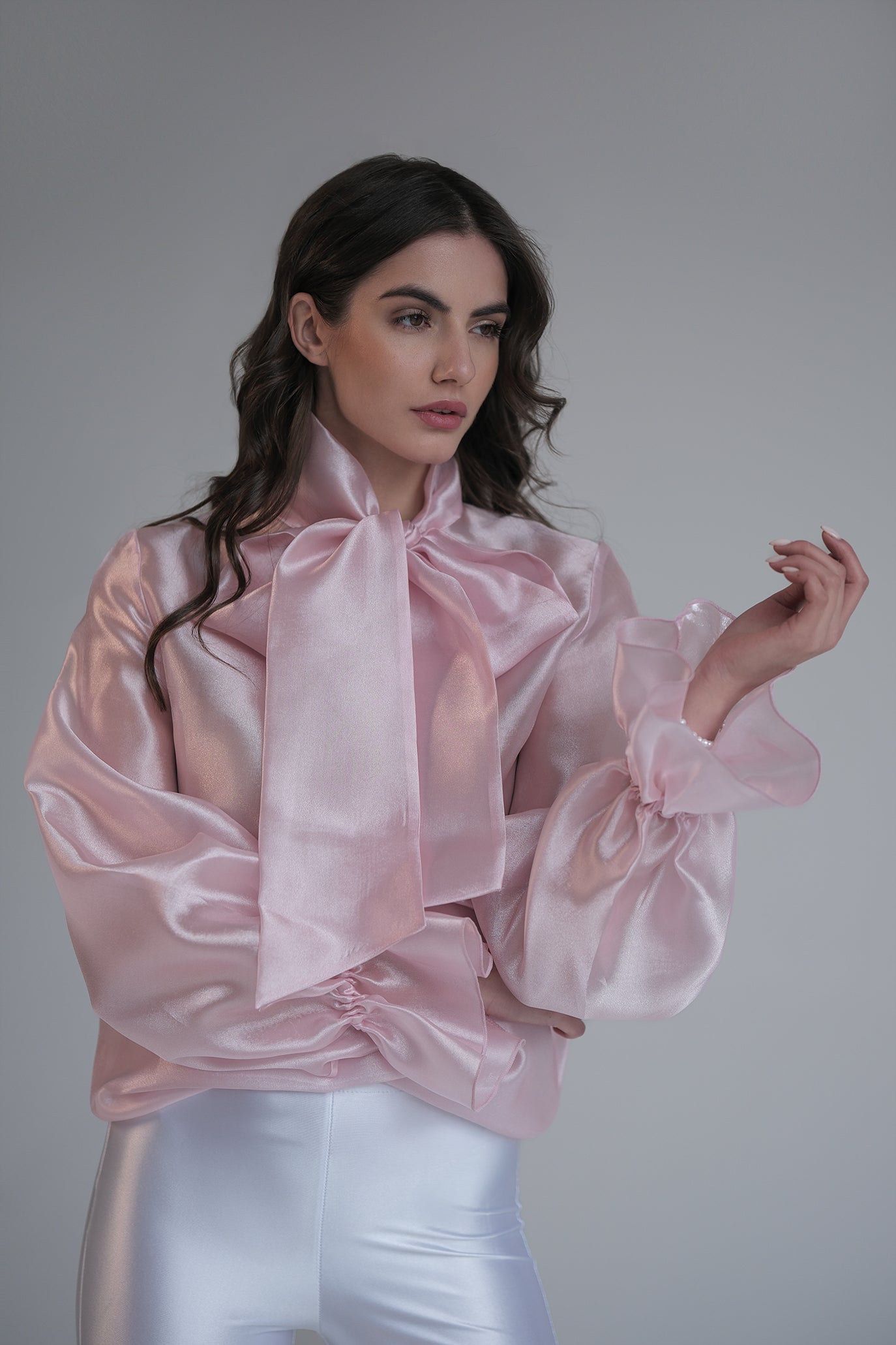 Блуза тип риза в розово: Dove