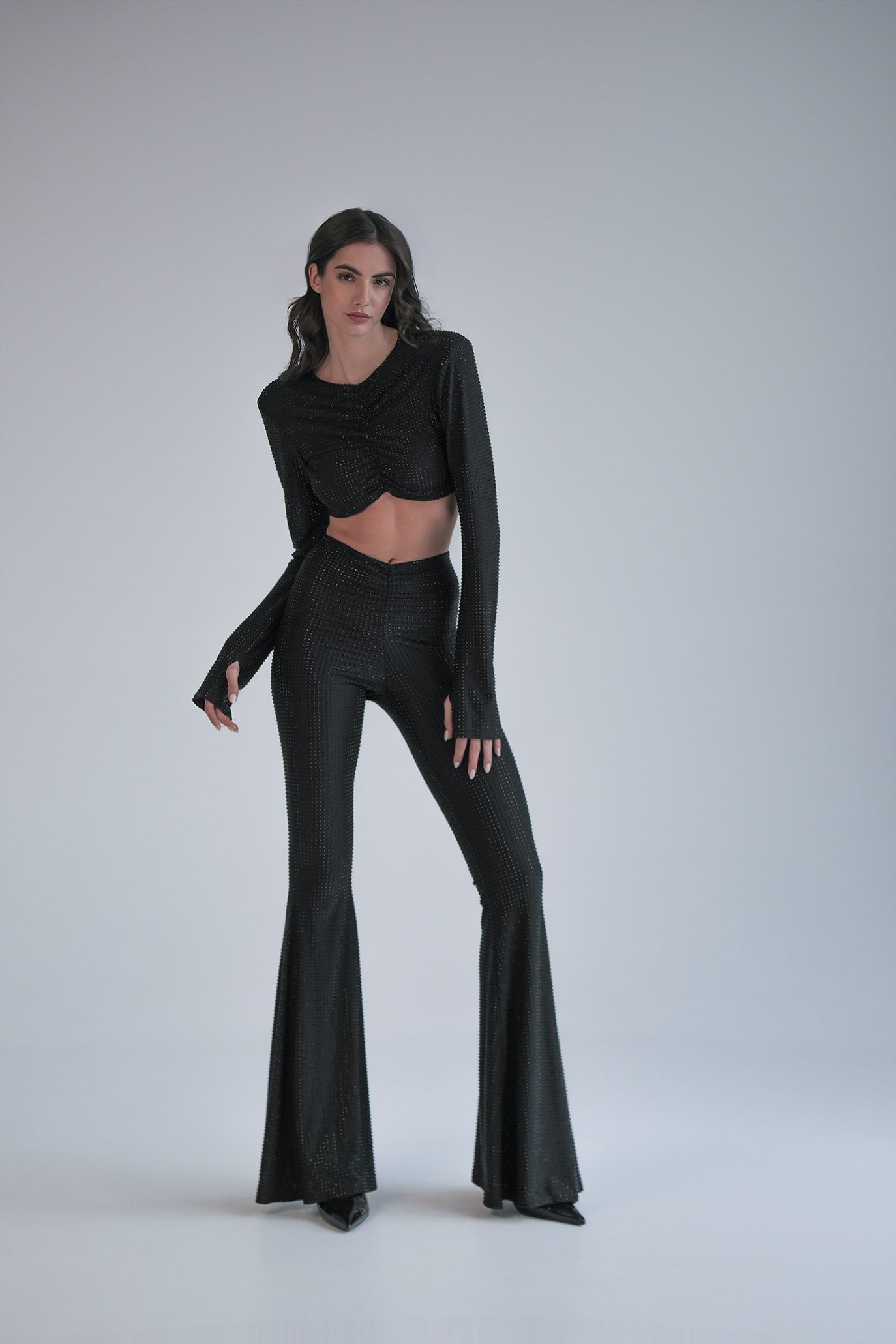 Блестящ панталон в черно: Delynne