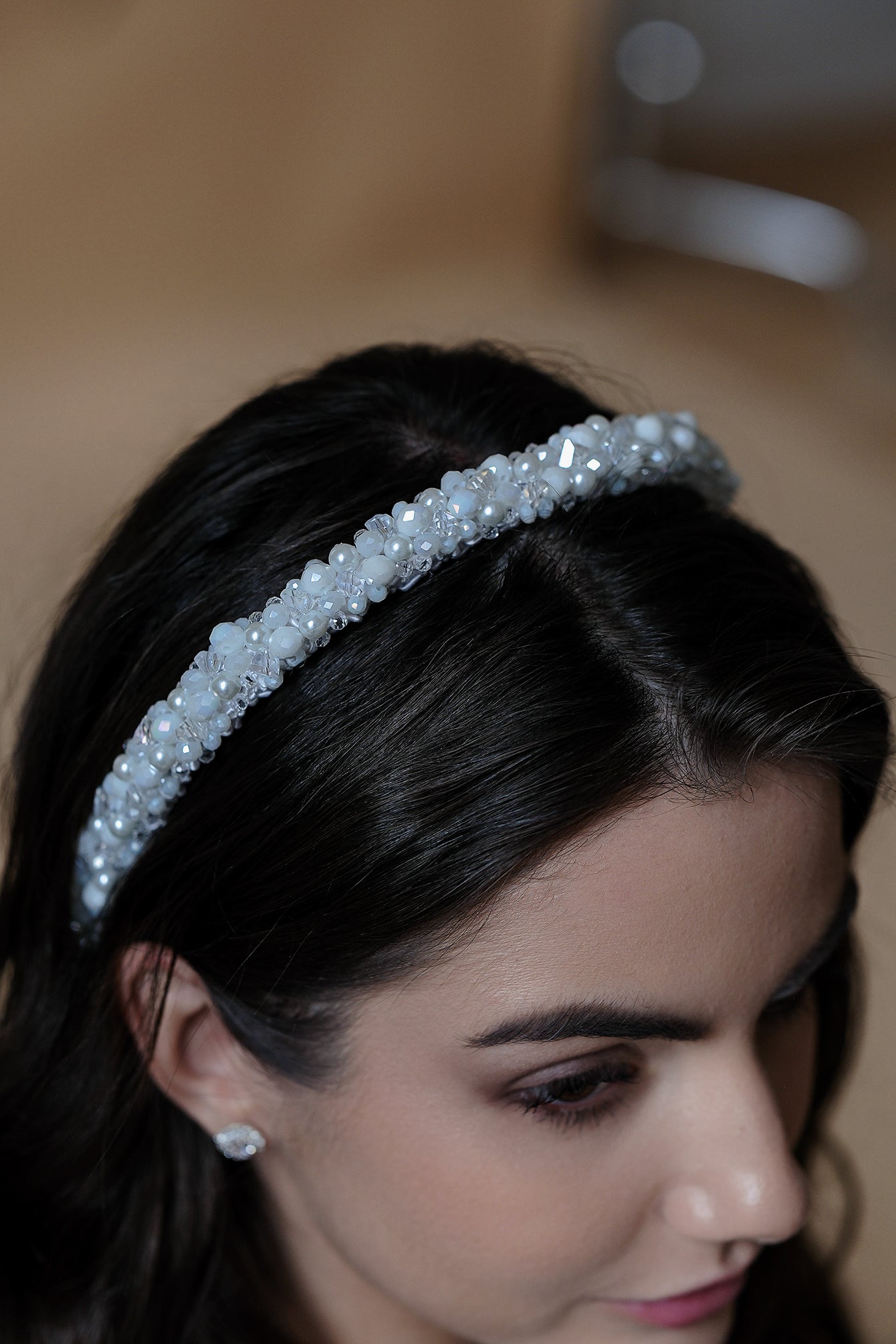 Handmade tiara in white: Amoria