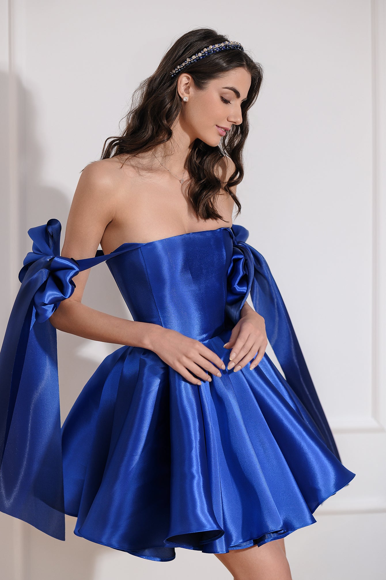 Cocktail dress in navy blue: Princess Blossom 