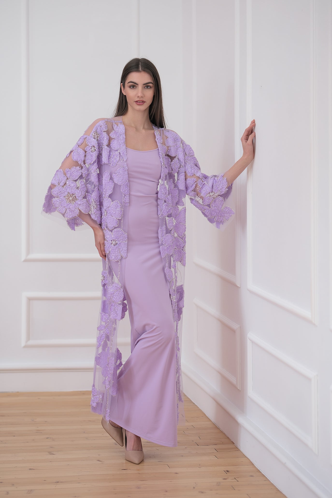 Ръчно изработена жилетка в лилаво: Luxury Eve