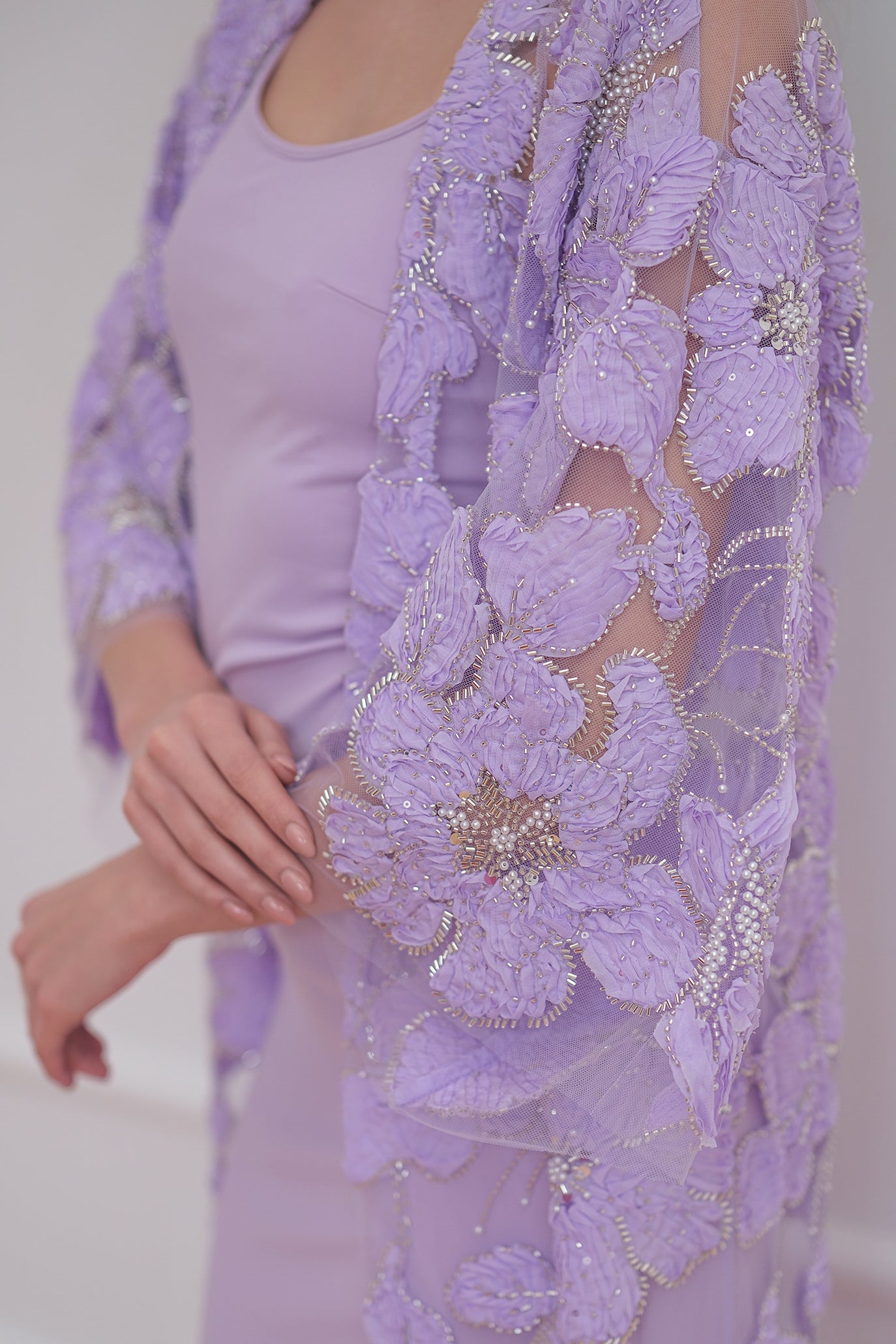 Ръчно изработена жилетка в лилаво: Luxury Eve