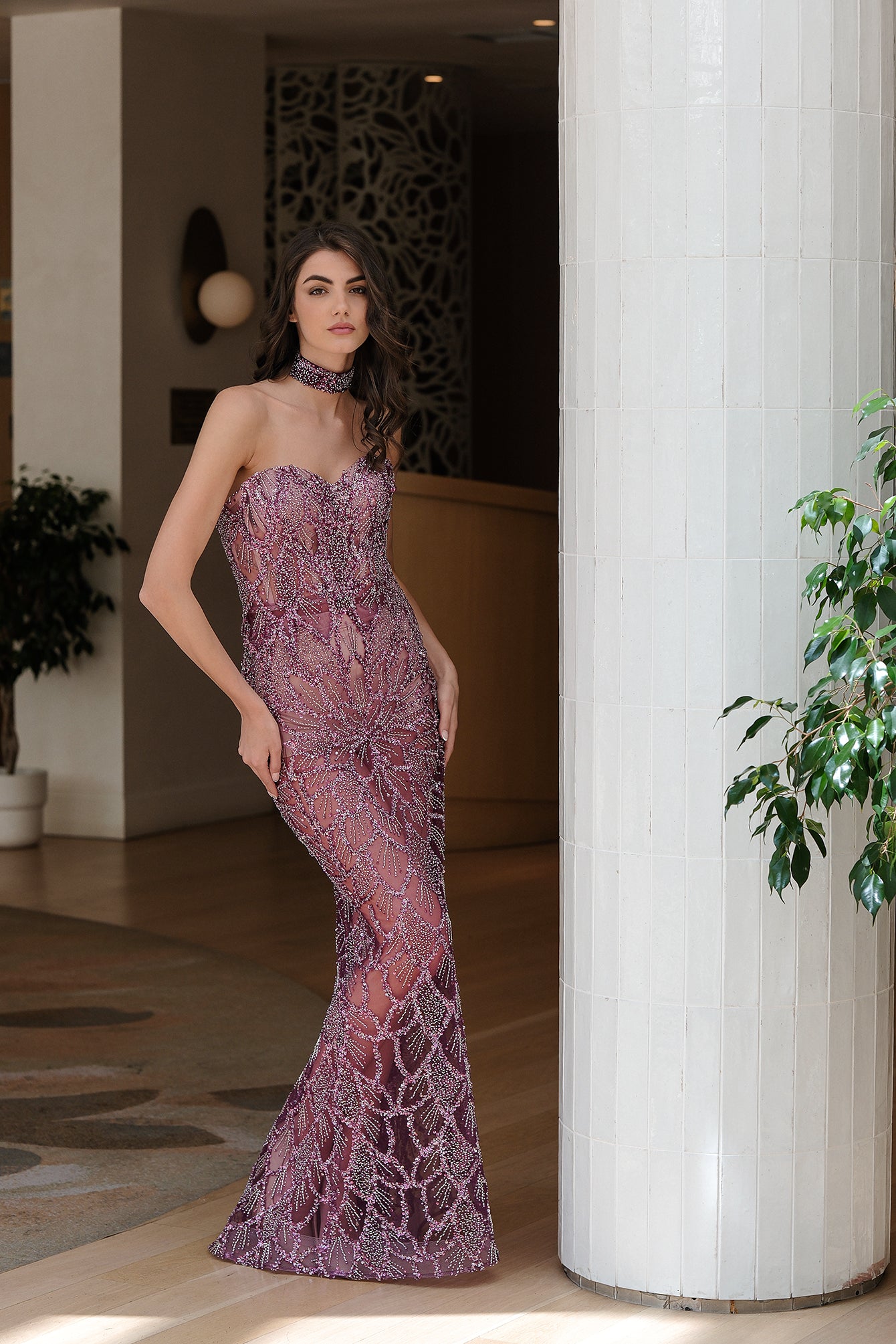 Formal dress in purple: Levania