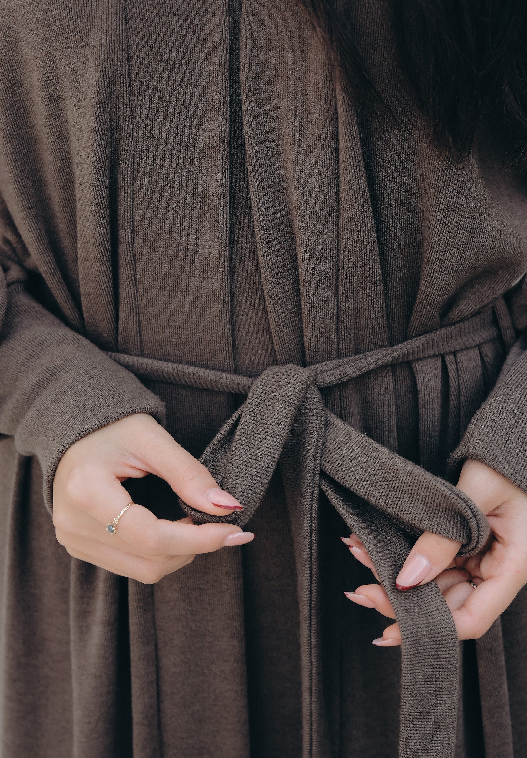 Рокля и жилетка в кафяво: Amoria Soft