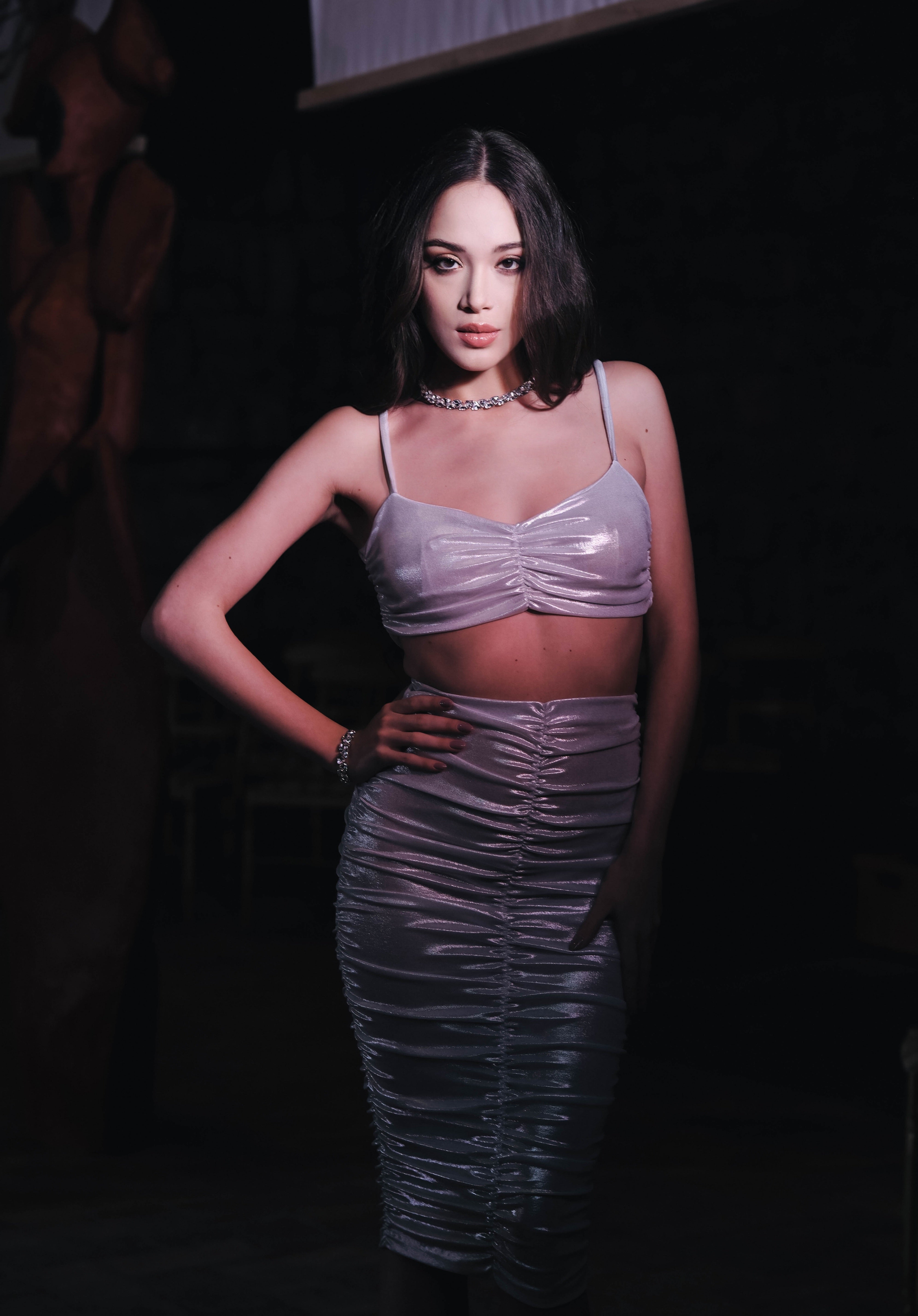 Two-piece set in silver: Evelore