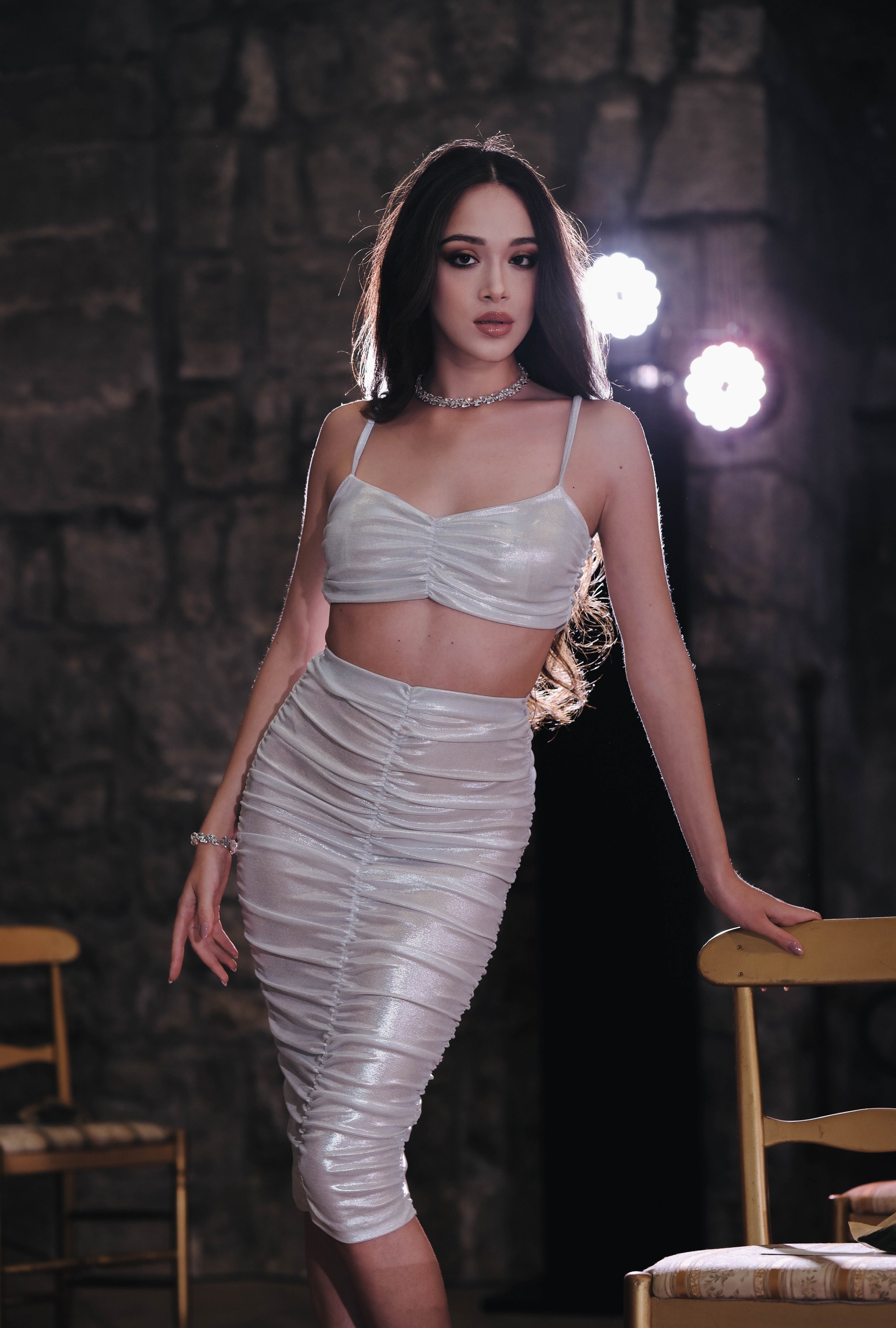 Two-piece set in silver: Evelore