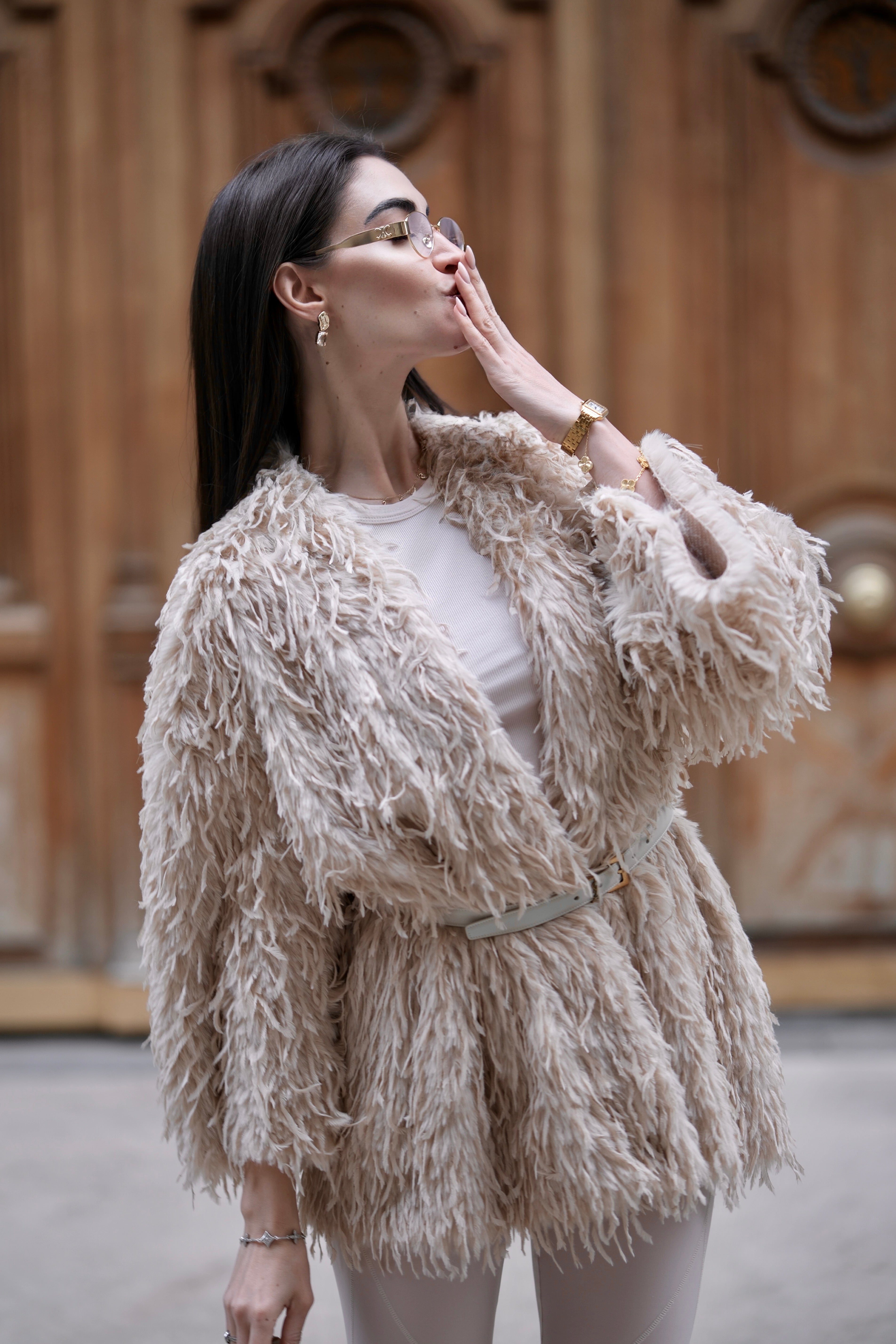 Жилетка / палто в бежово: Regina