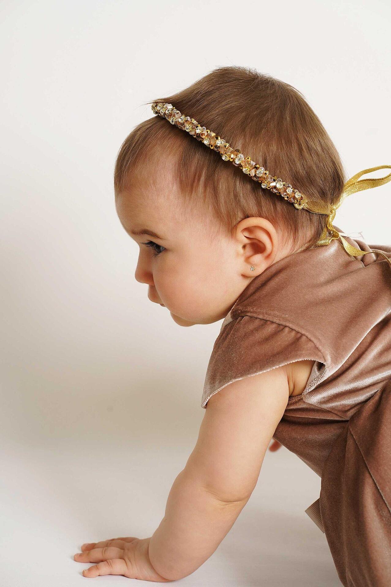 Golden handmade tiara