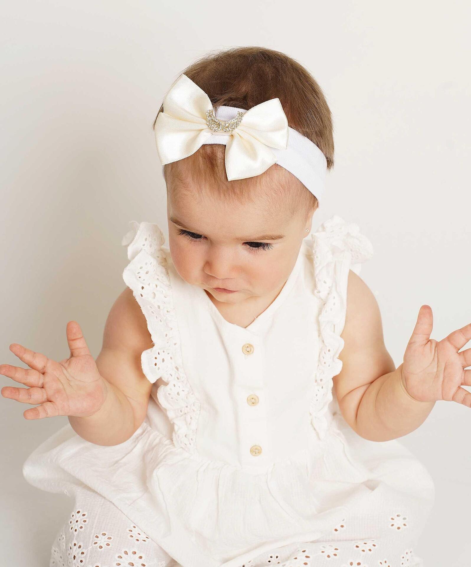 Baby shoes set with headband: Angel