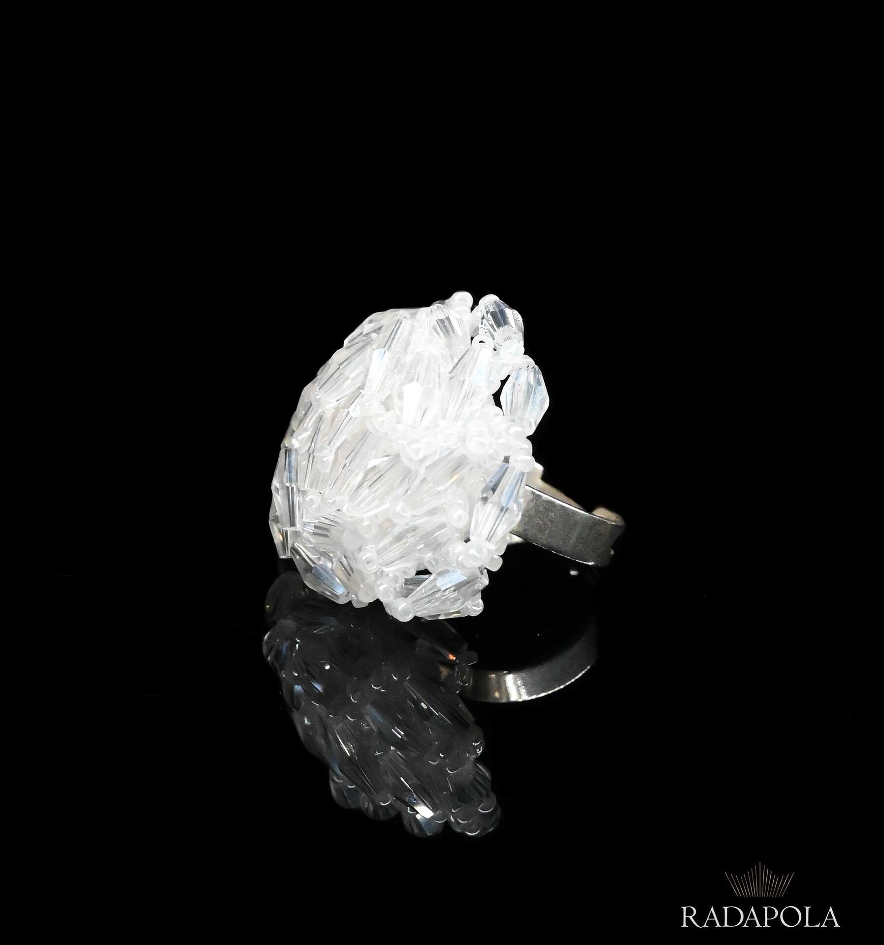 White handmade ring