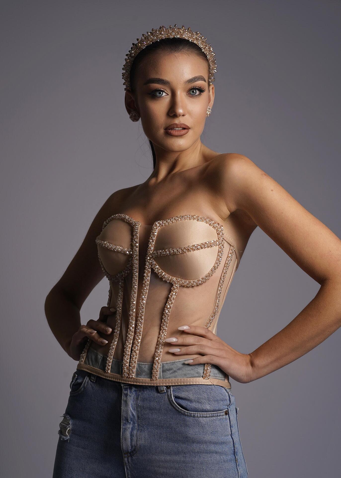 Beige corset: Desert Rose