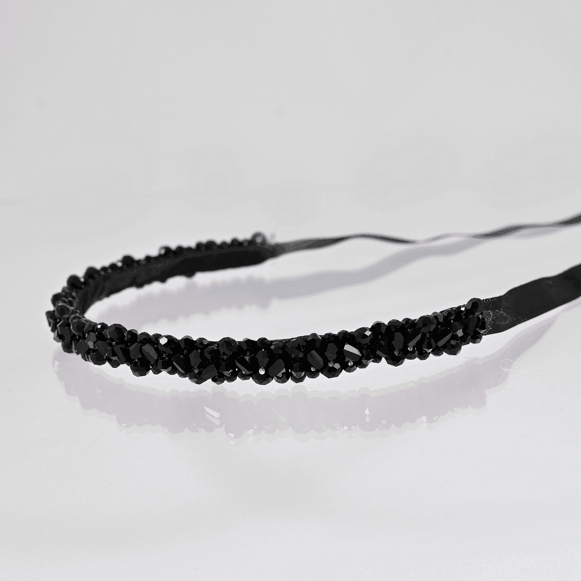 Black handmade tiara
