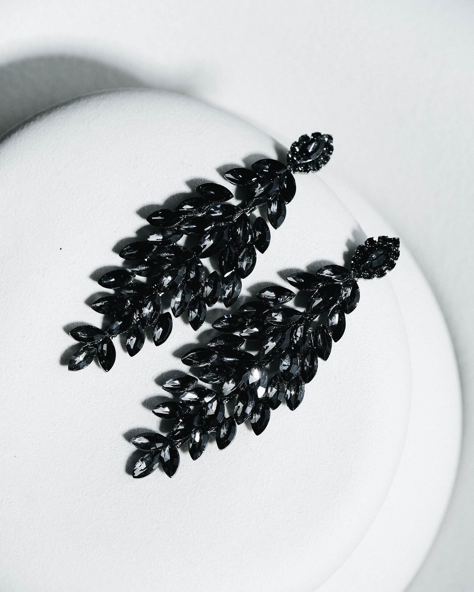 Black long earrings: Ronnie