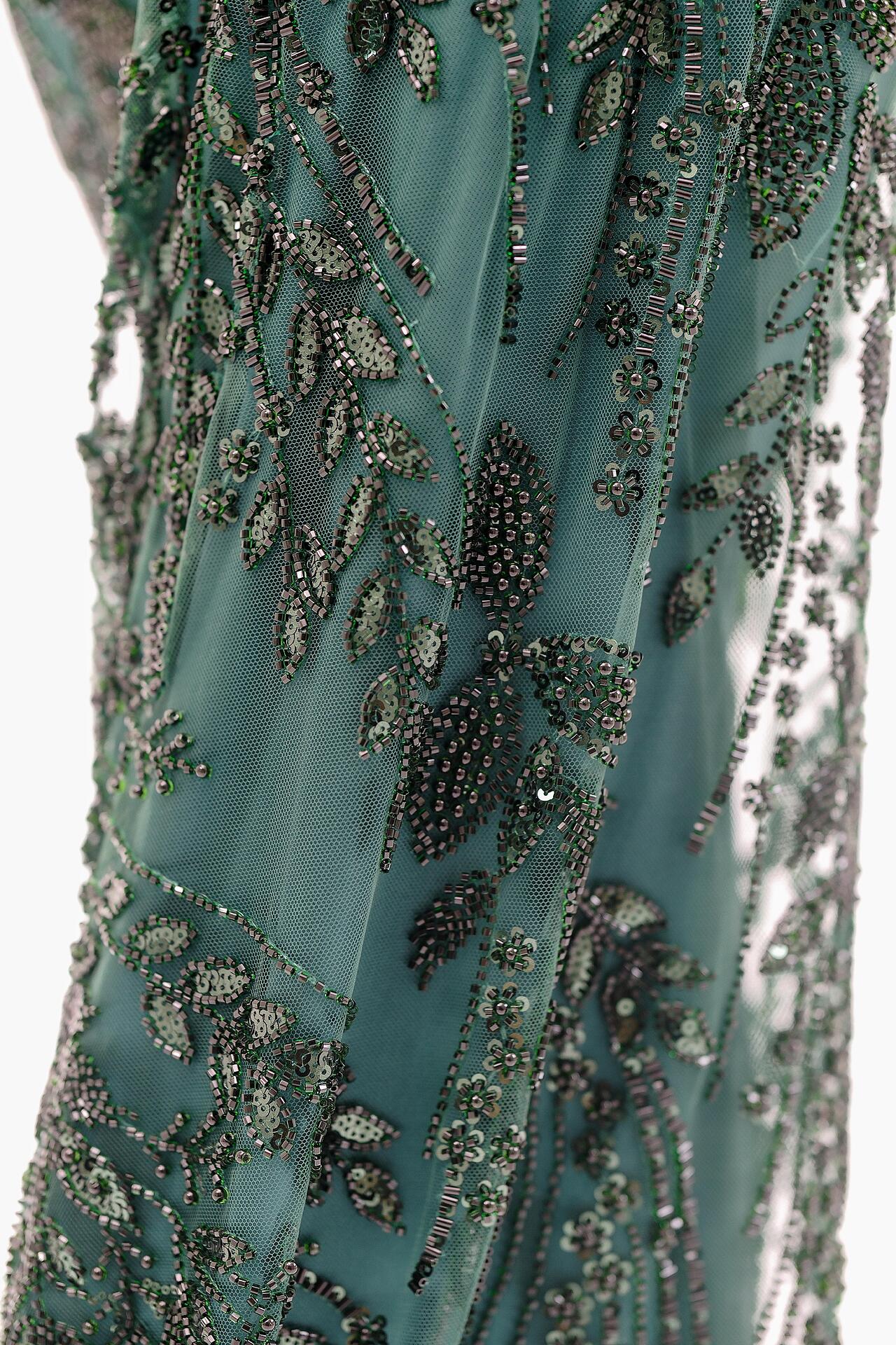 Lace olive green dress: Riley 