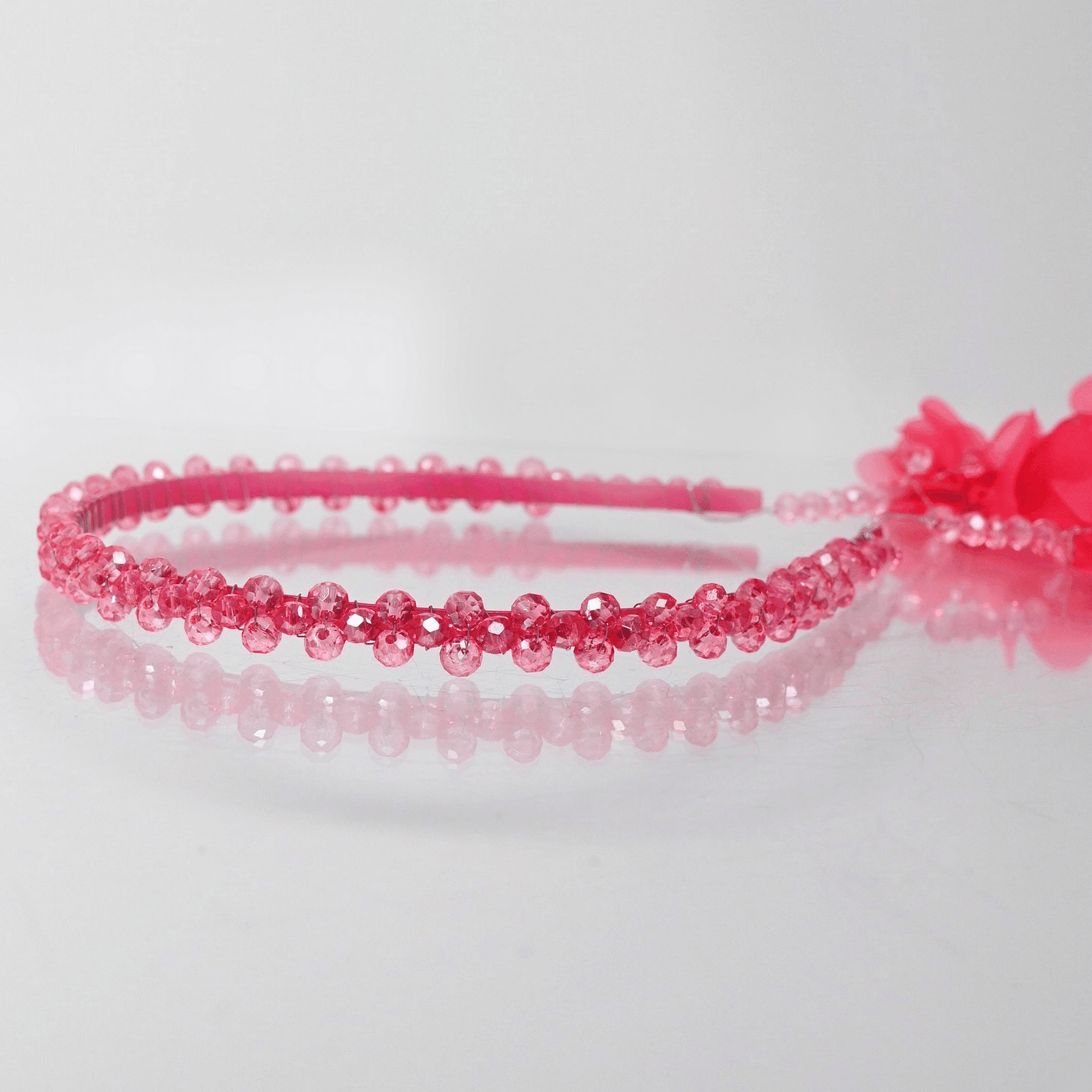 Tiara: Pink Hawaiian Flowers
