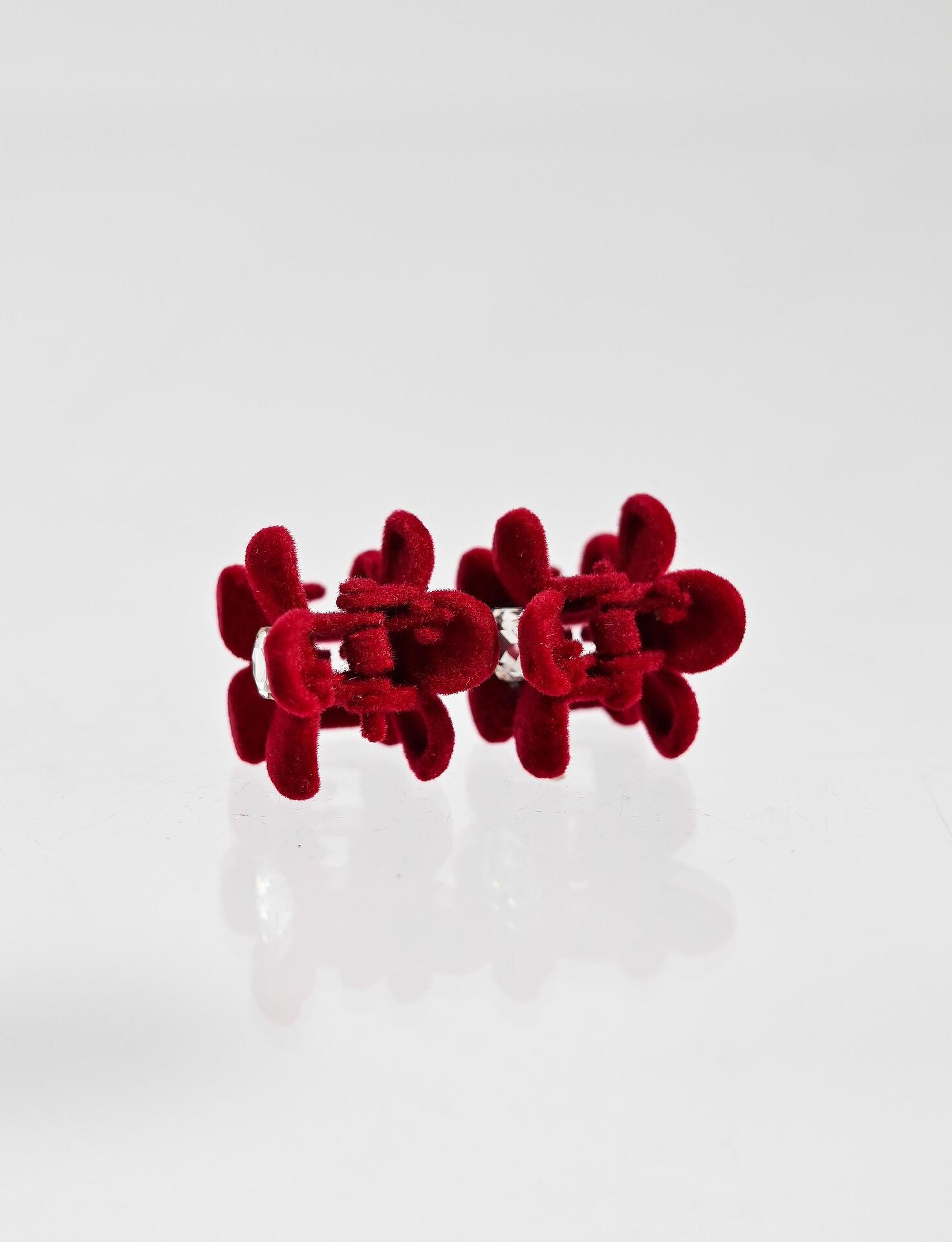 Hair clips in burgundy/black Bree
