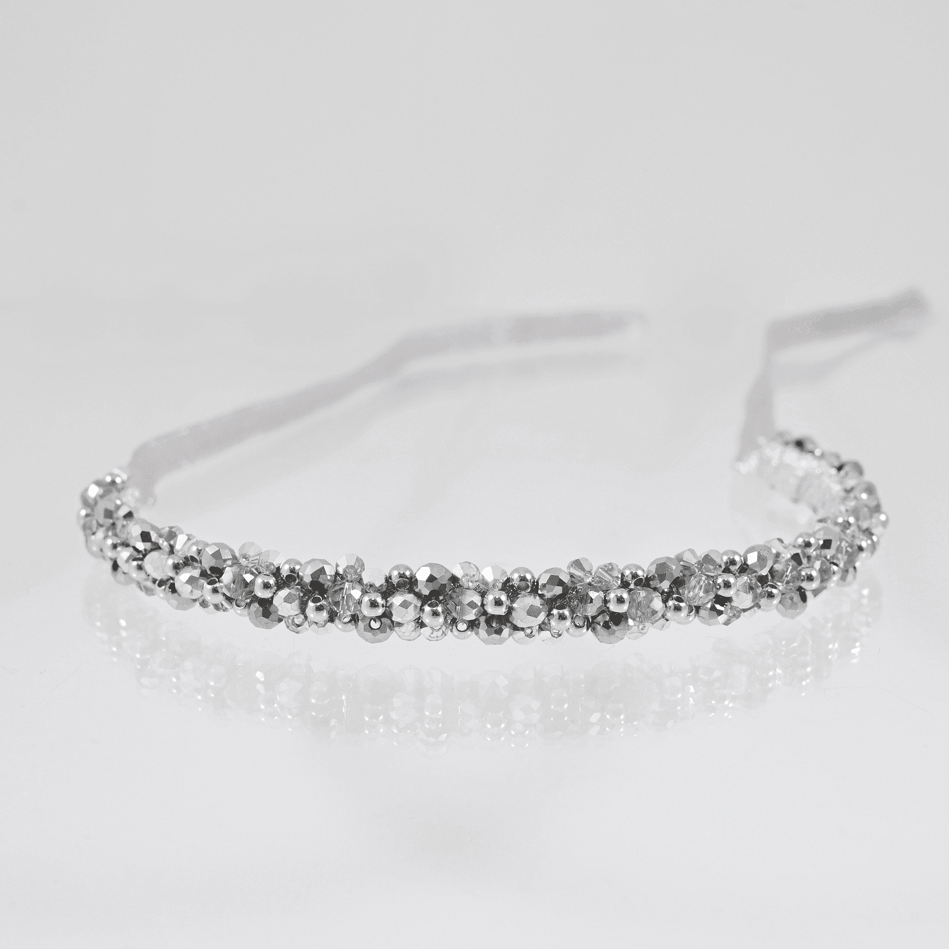 Tiara with silver crystals