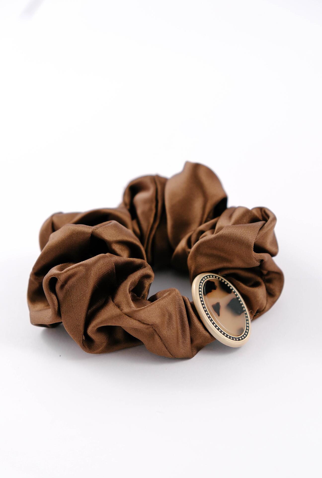 Brown scrunchie