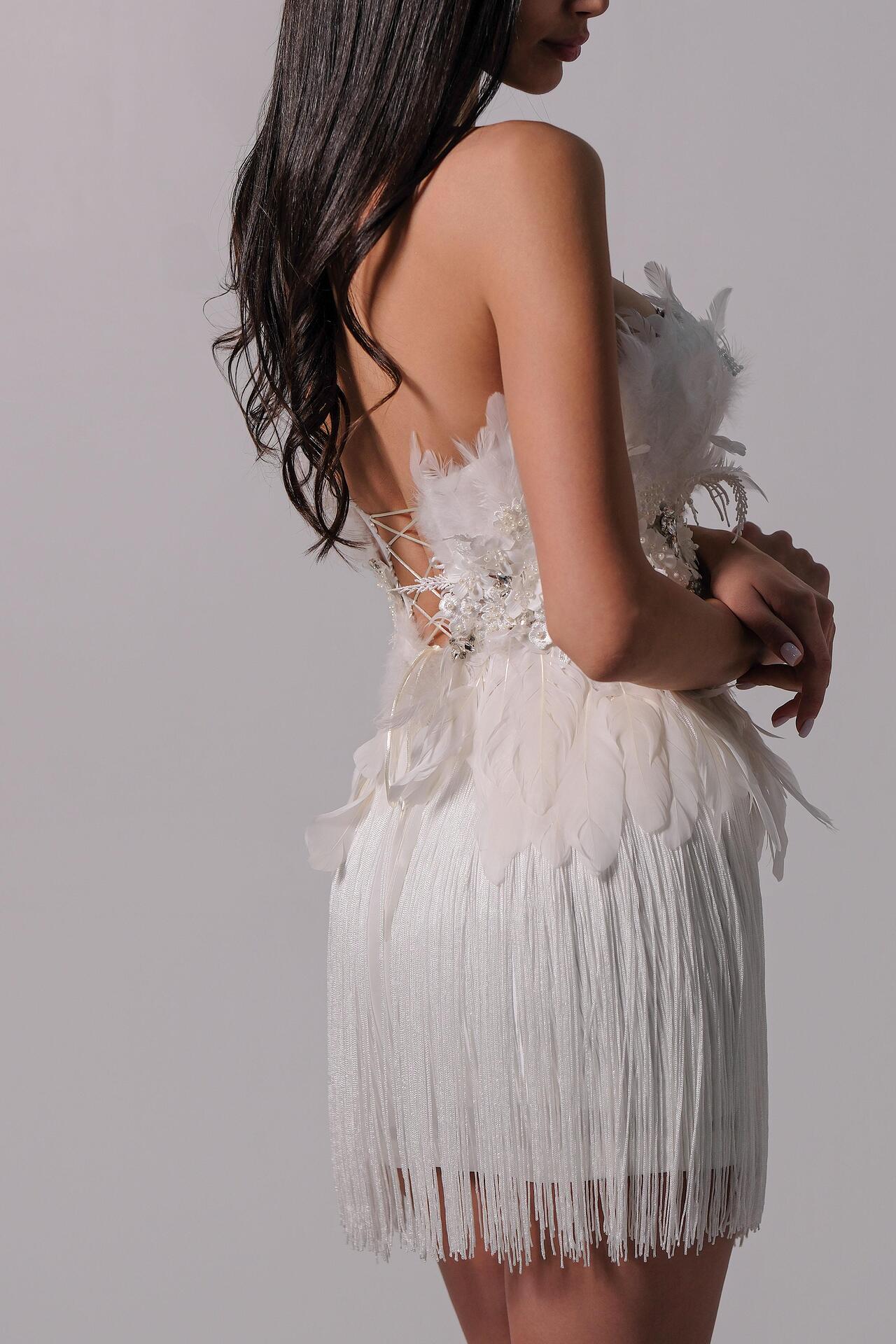 Cocktail dress: Plumes