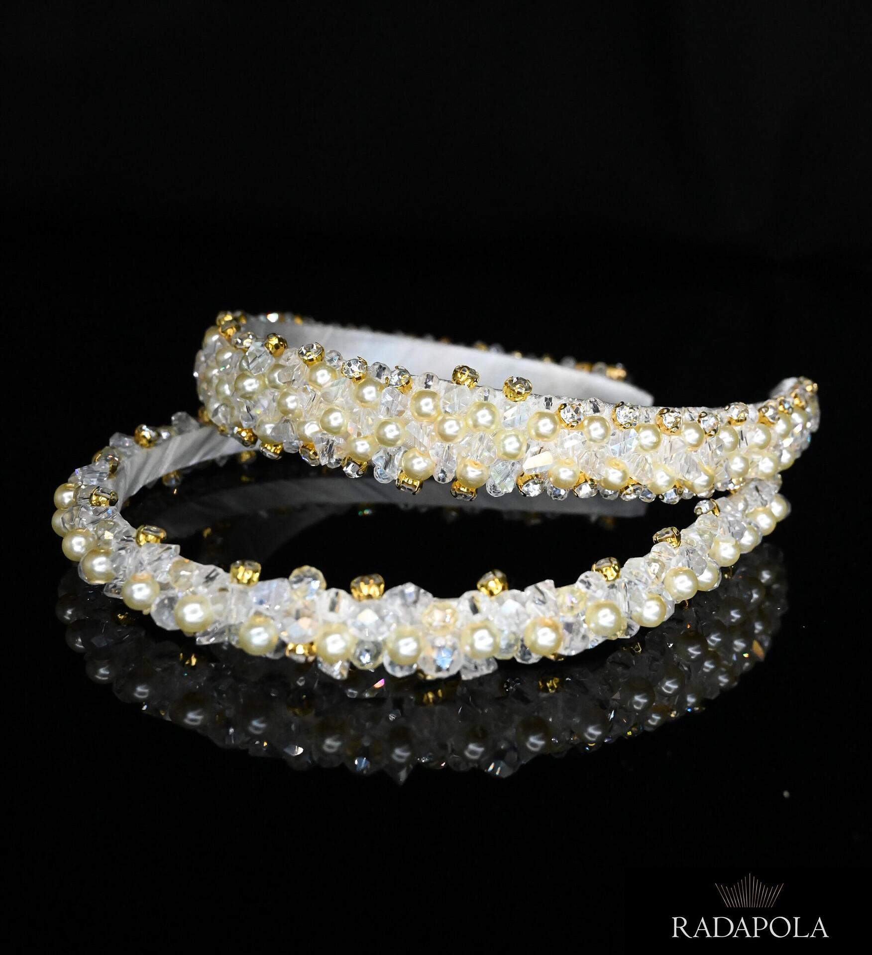 Champagne tiara set