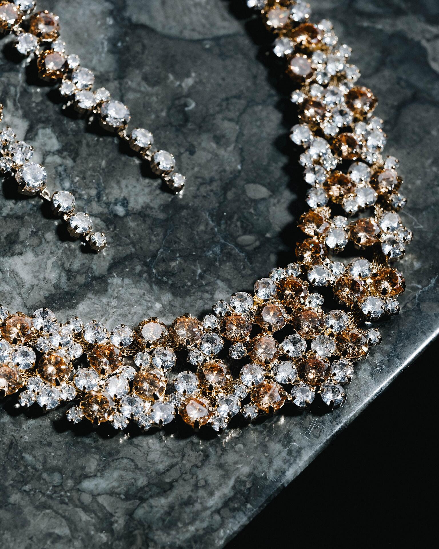 Earring and necklace set: Castle