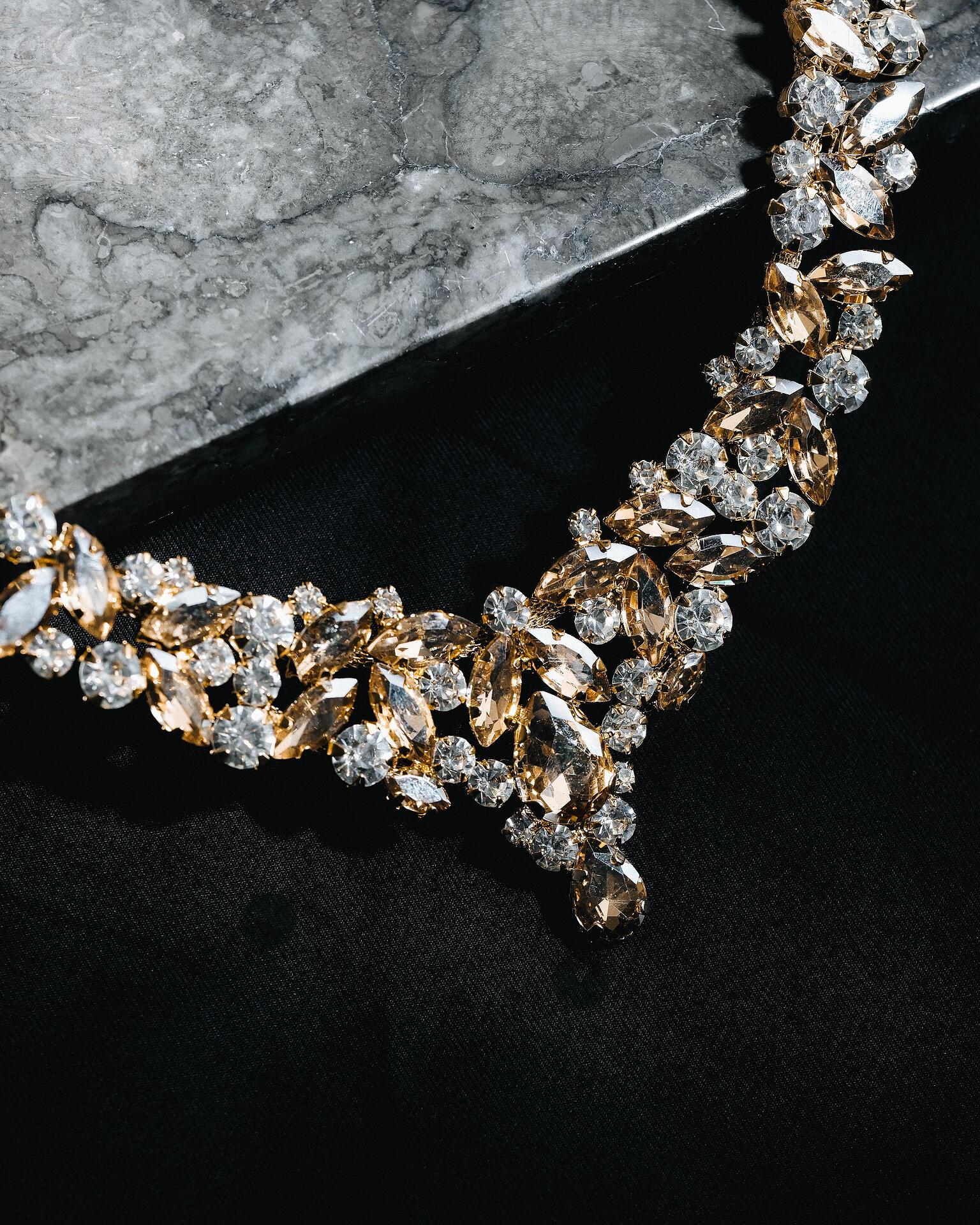 Necklace and earrings set: Salted Caramel