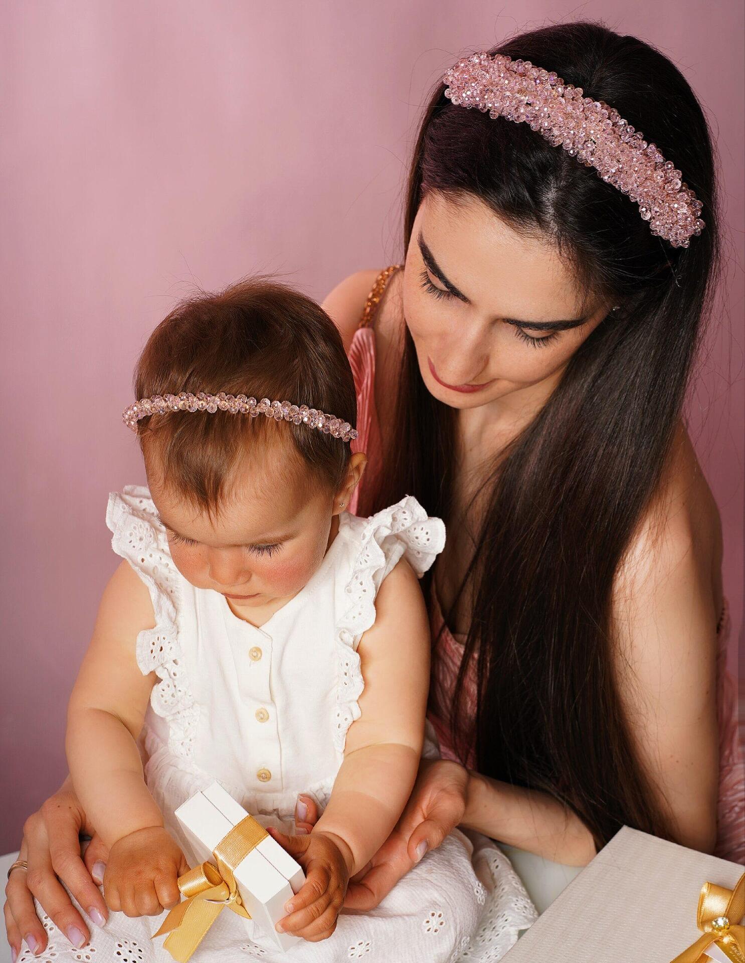 Pink tiara set
