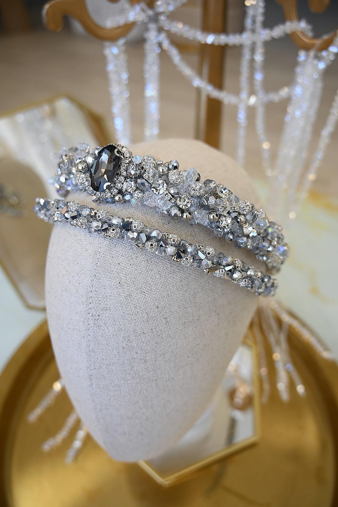 Set of Gray Tiaras