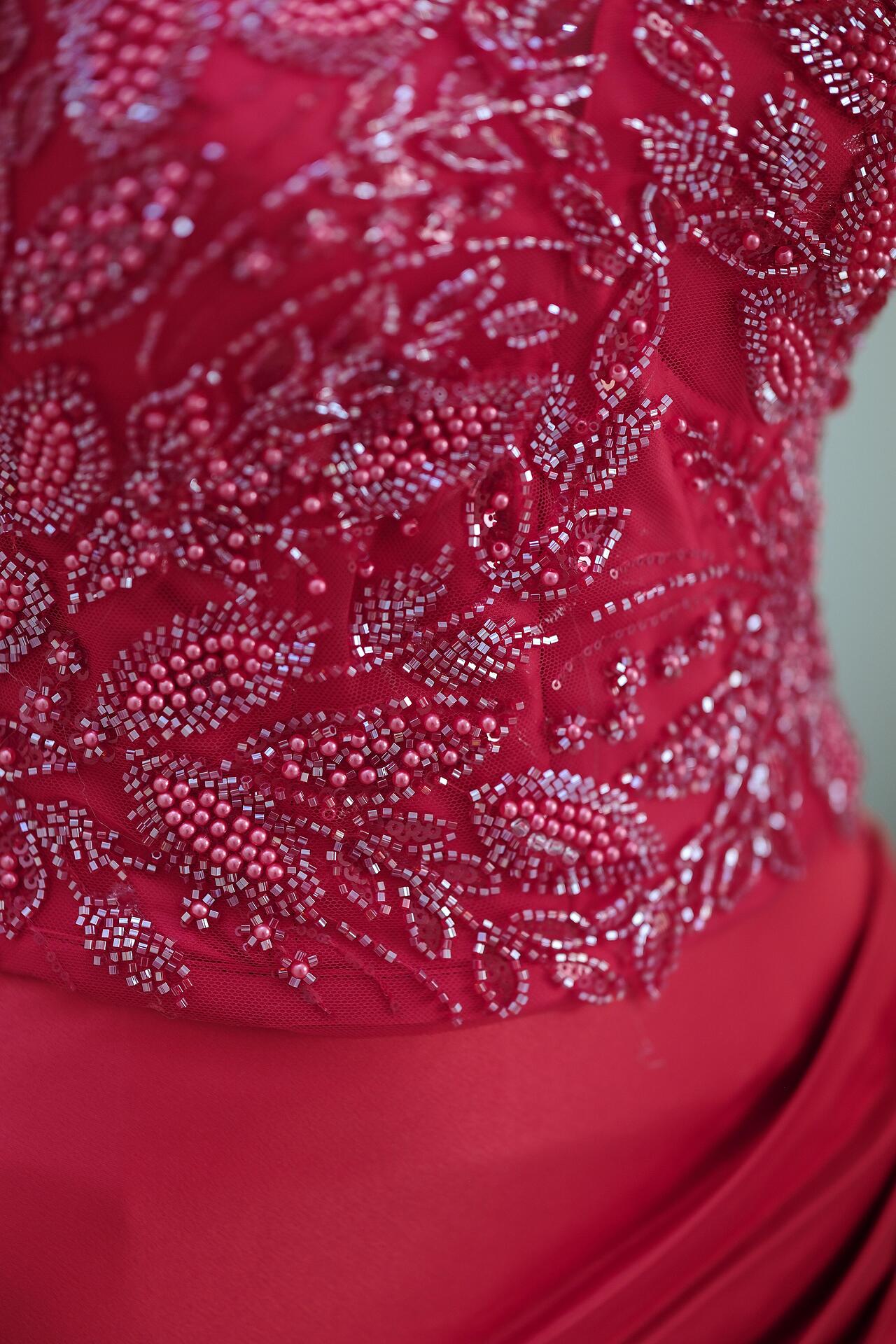 Premium collection corset in red: Fiorenna 