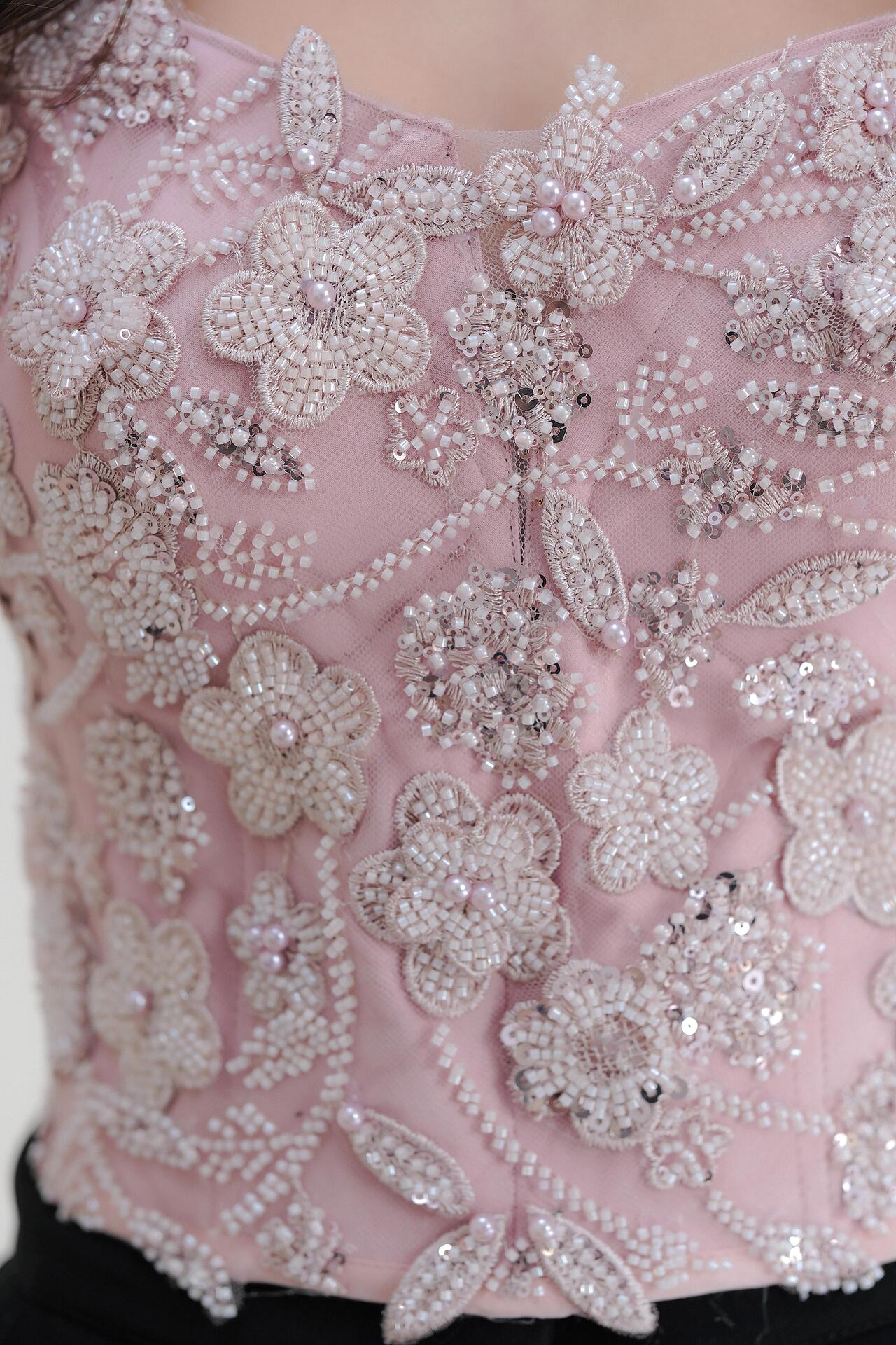 Premium collection corset in pink: Fiorenna 