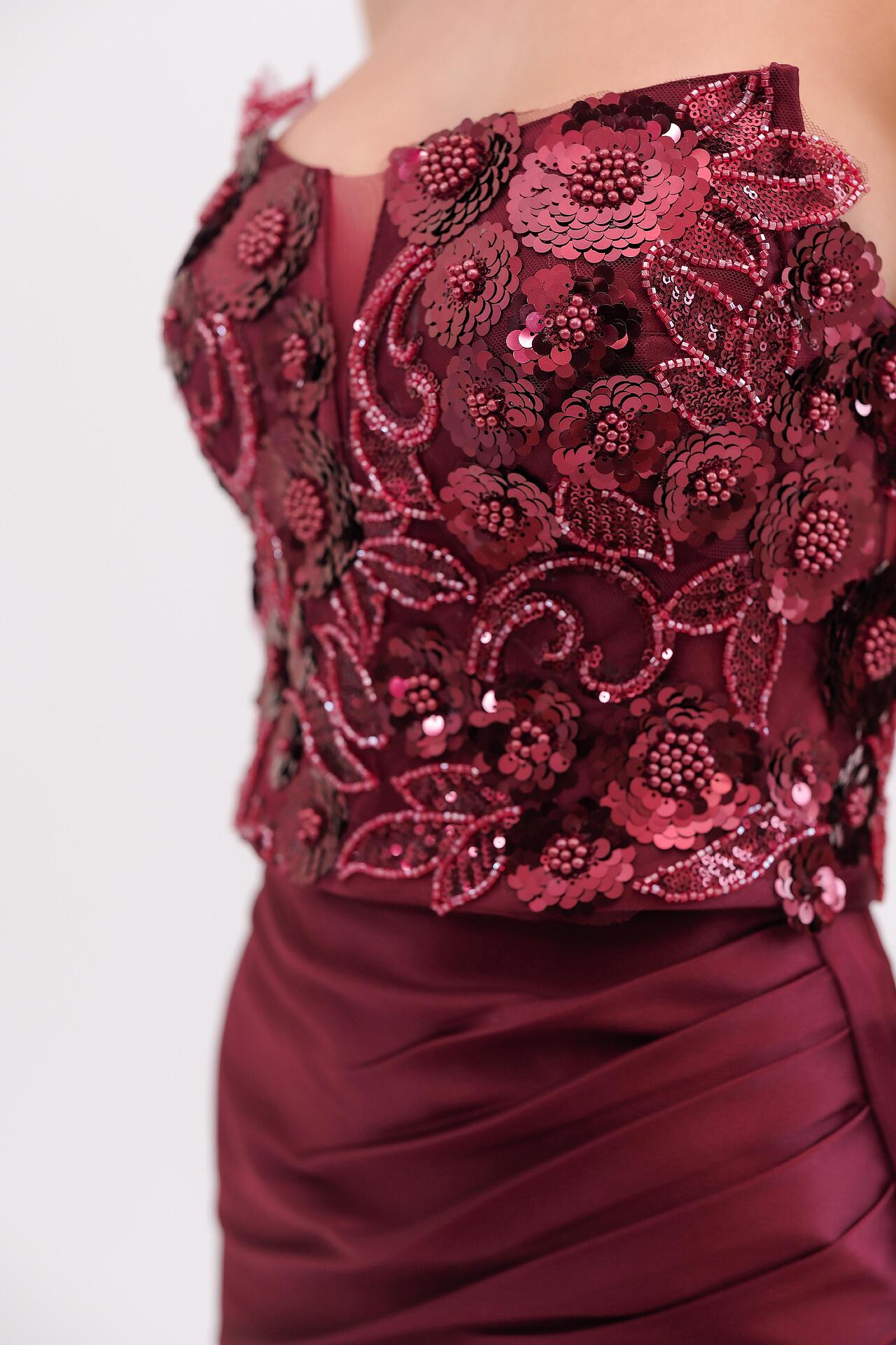 Premium collection corset in burgundy: Fiorenna 