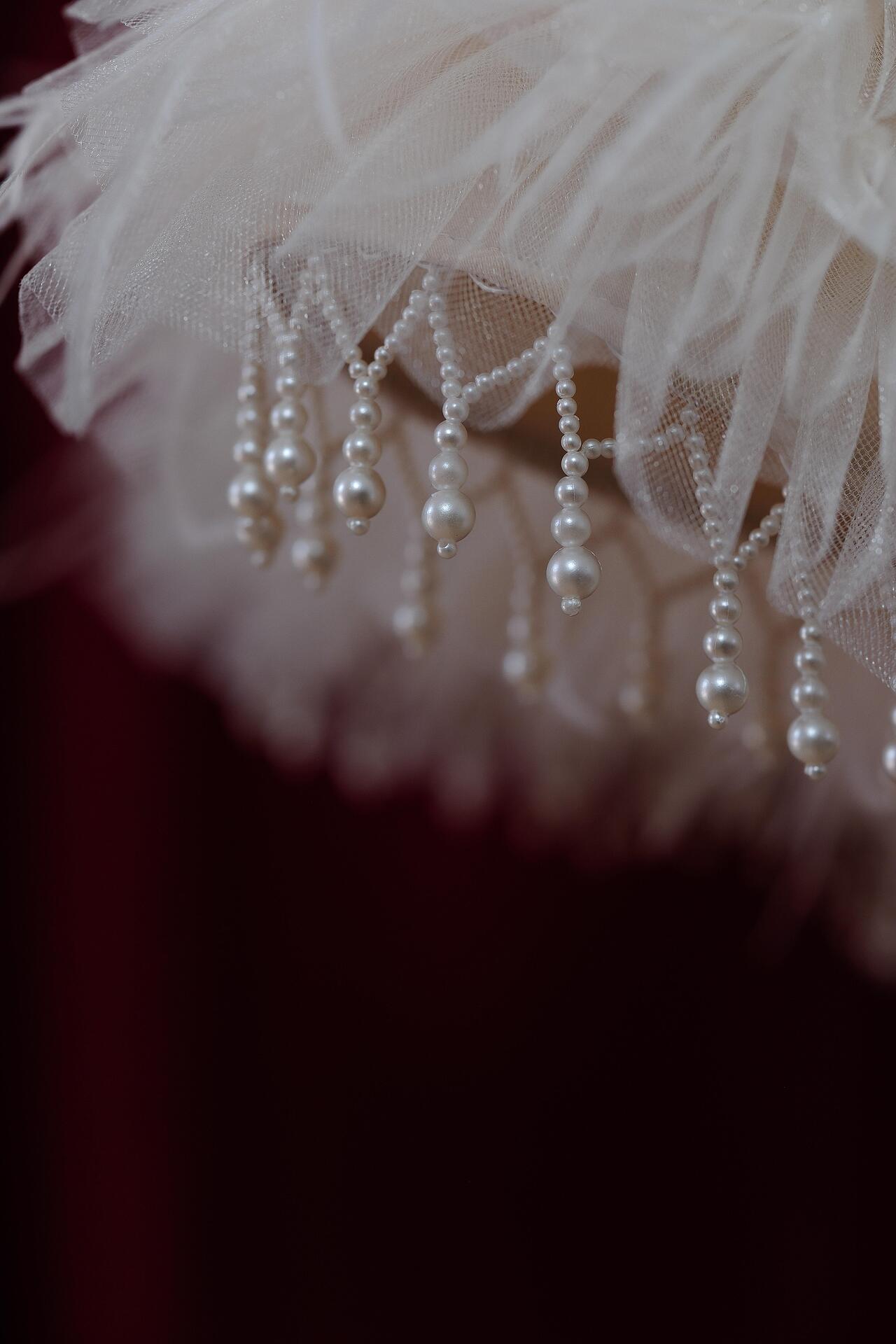 Corset and skirt set with ostrich feathers and tulle: Alize