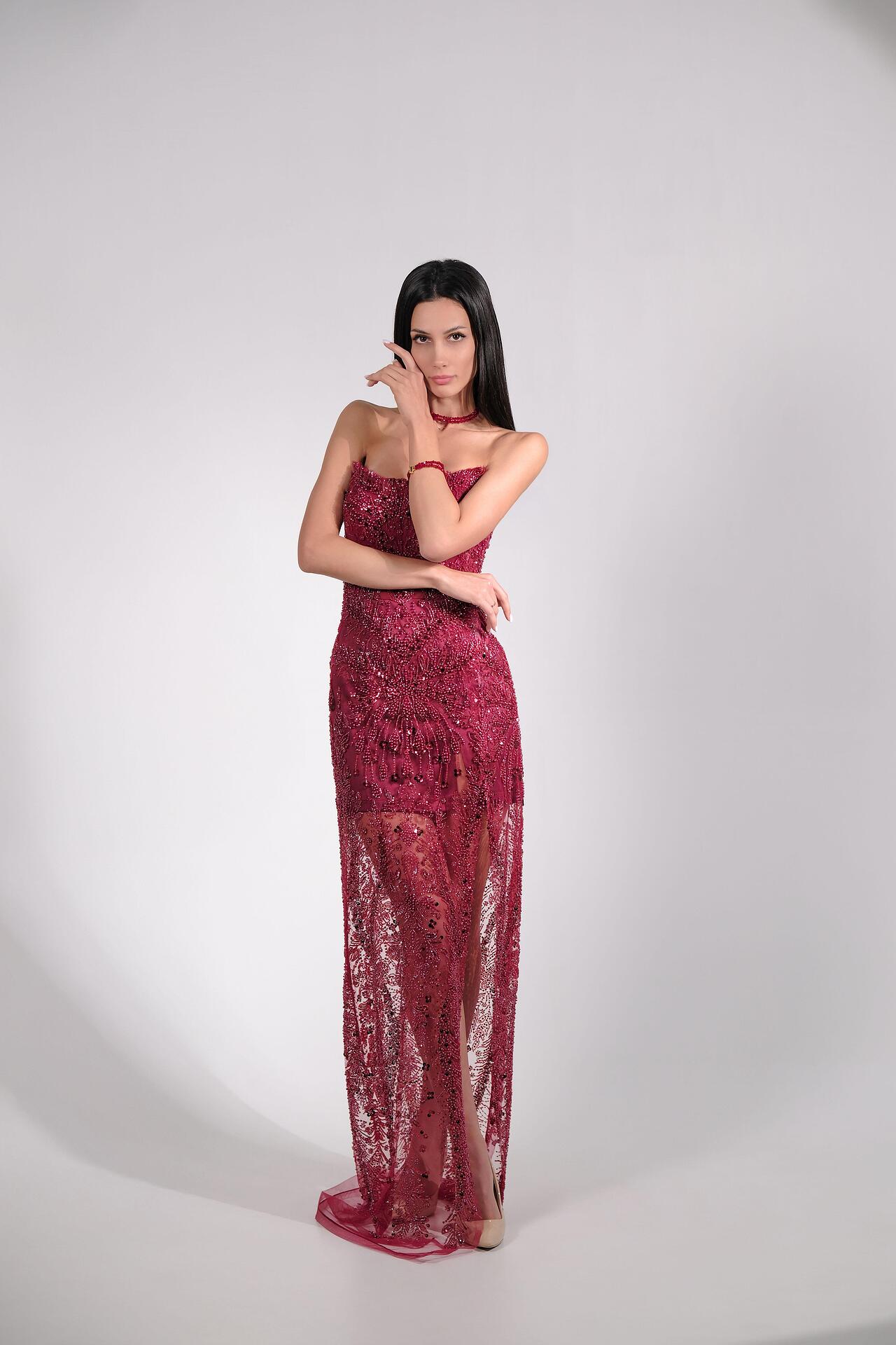 Red corset dress: Blair B 