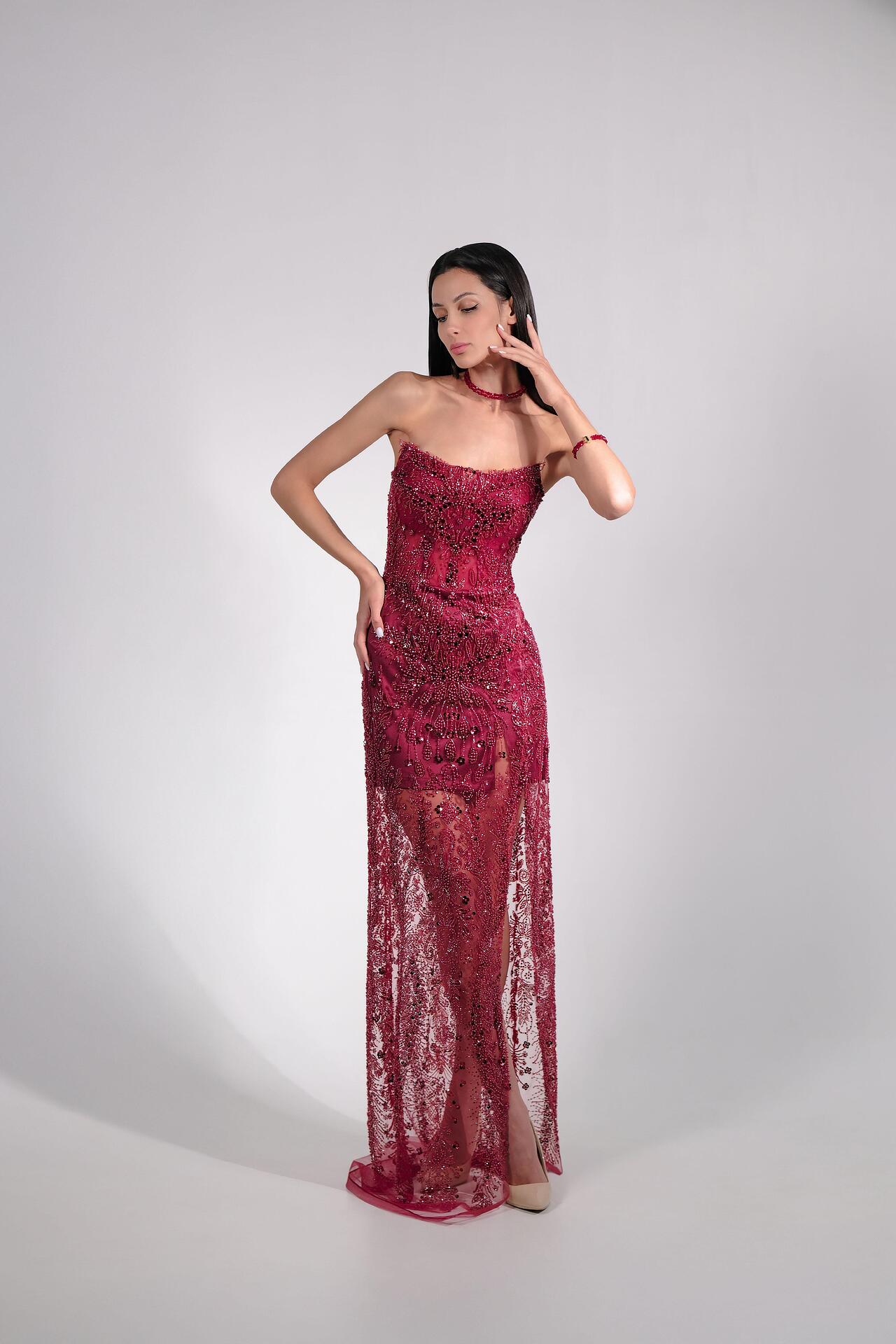 Red corset dress: Blair B 