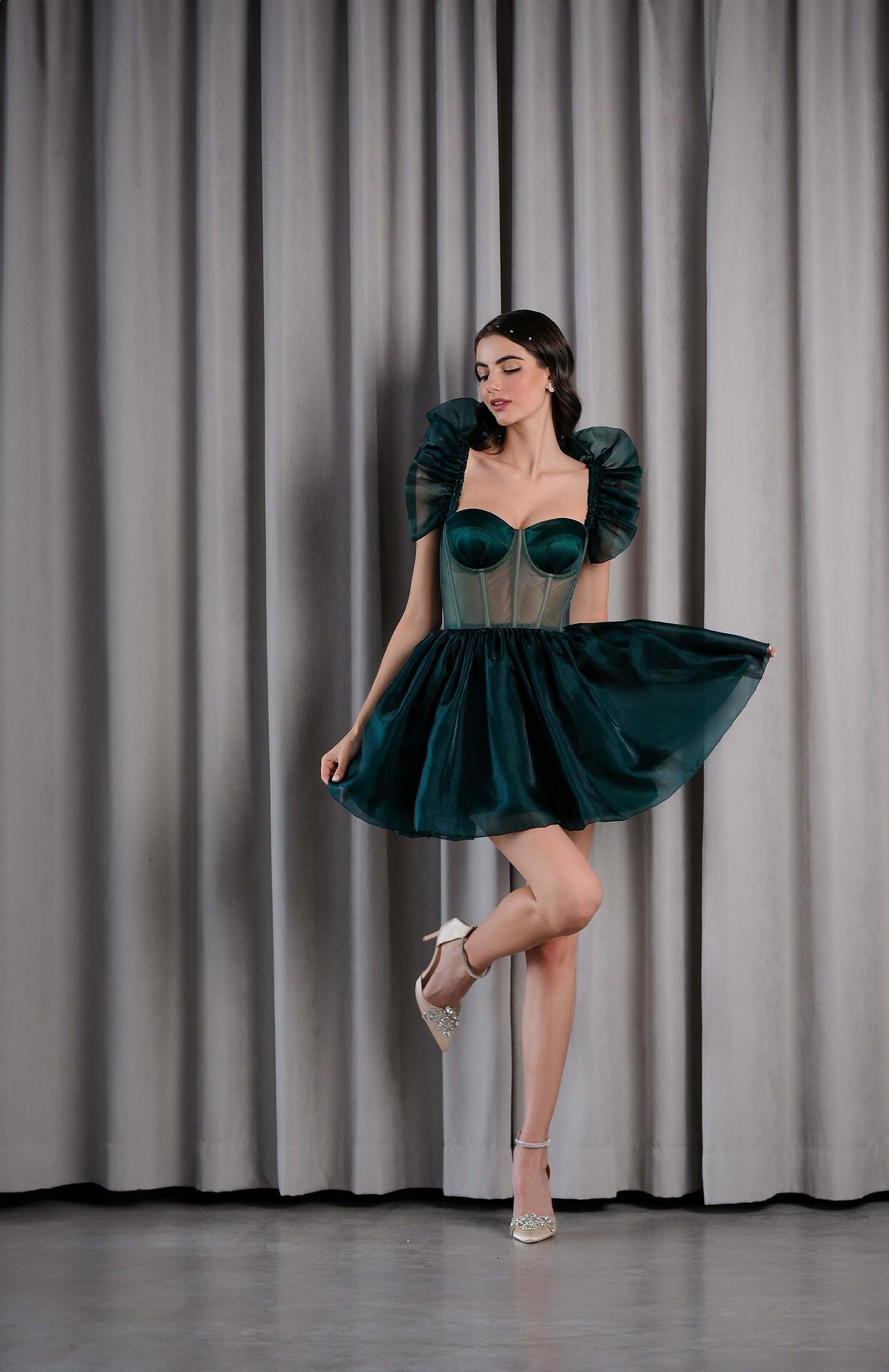 Olive green dress: Mossy