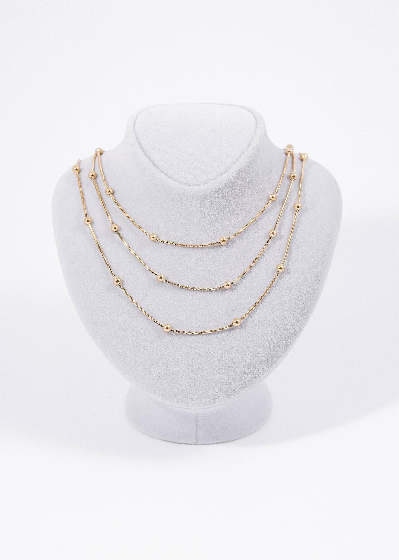 Multilayer gold necklace 