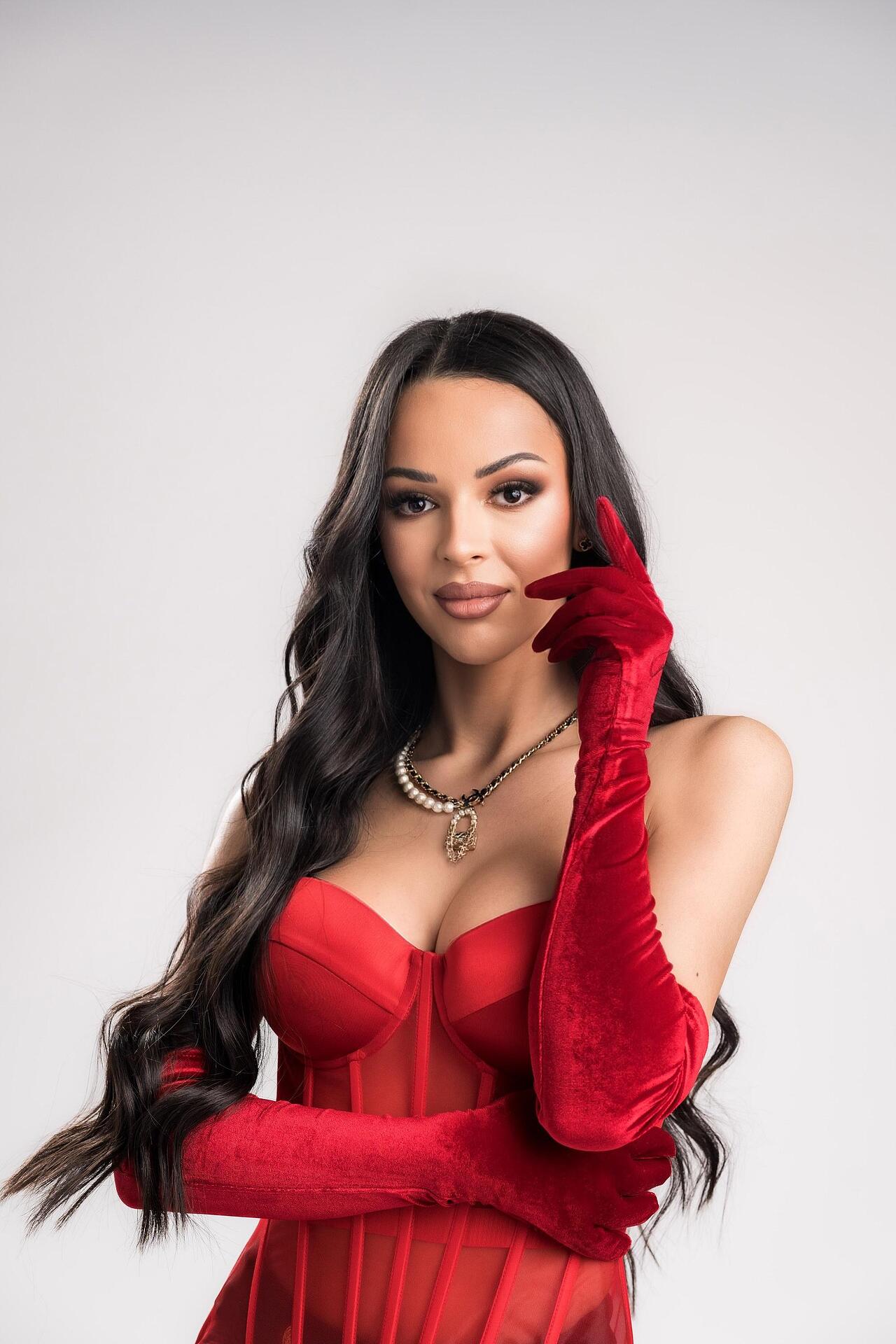 Mesh corset: Premium red 