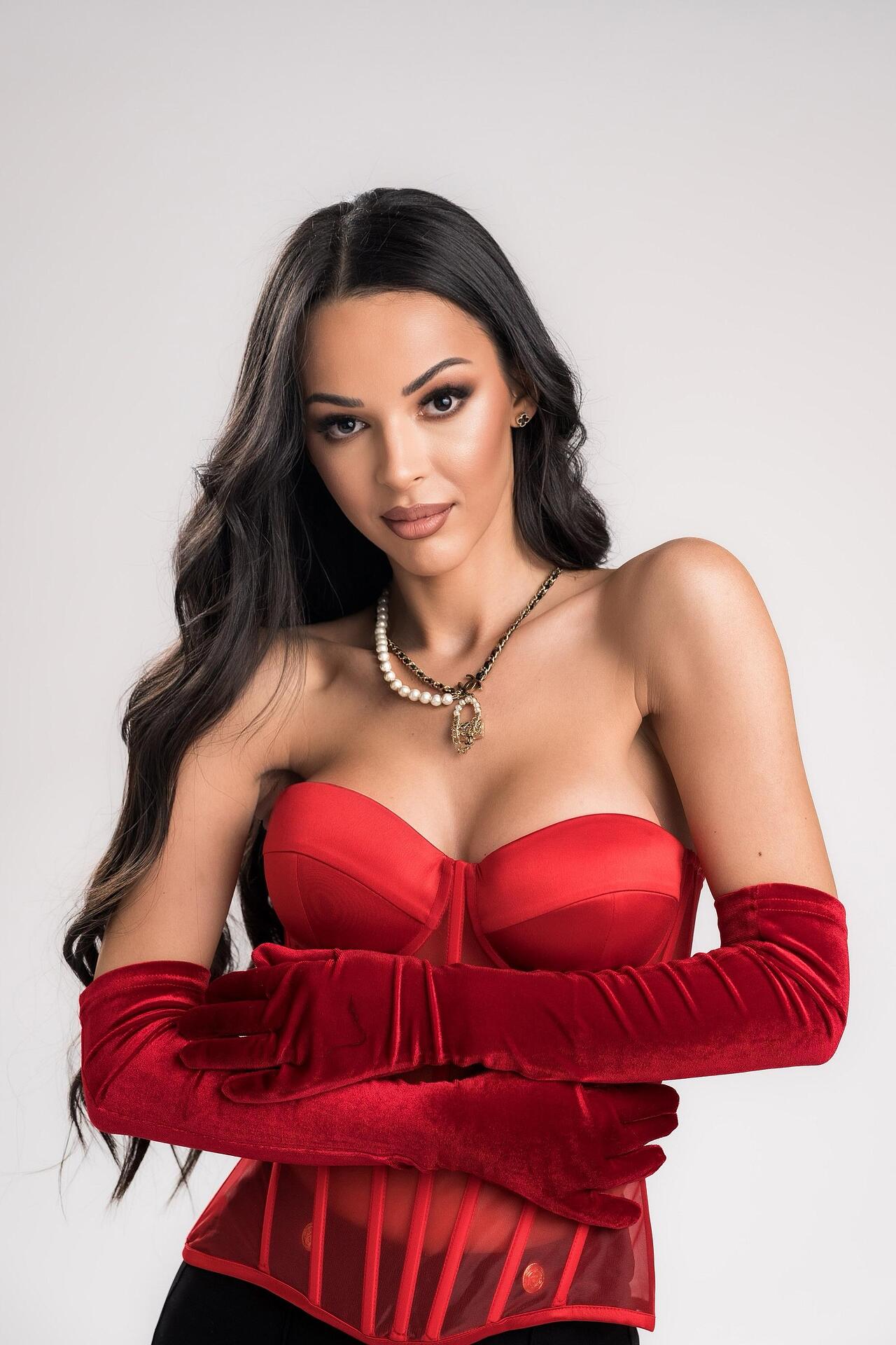 Mesh corset: Premium red 