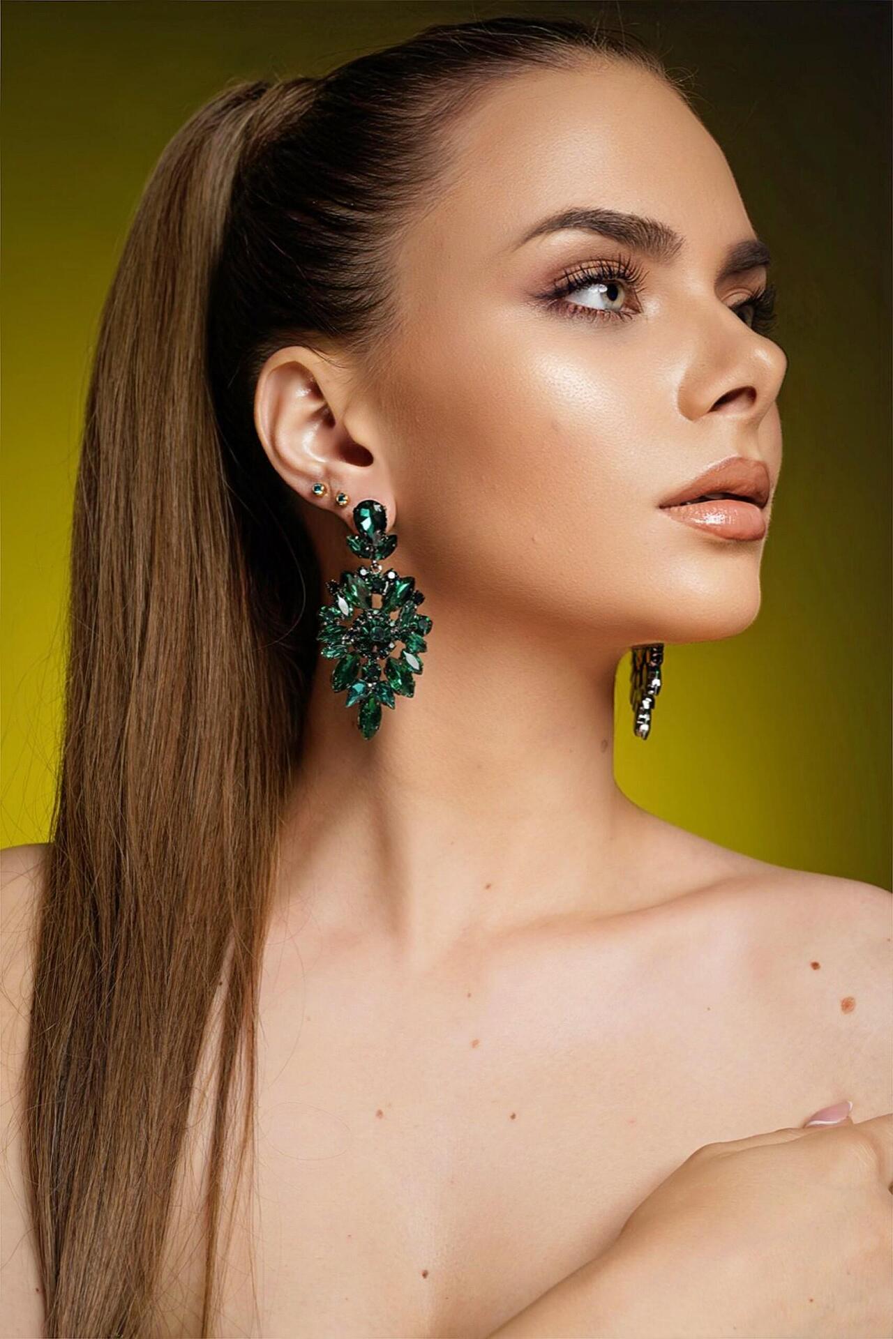 Earrings: Green Emerald Earrings