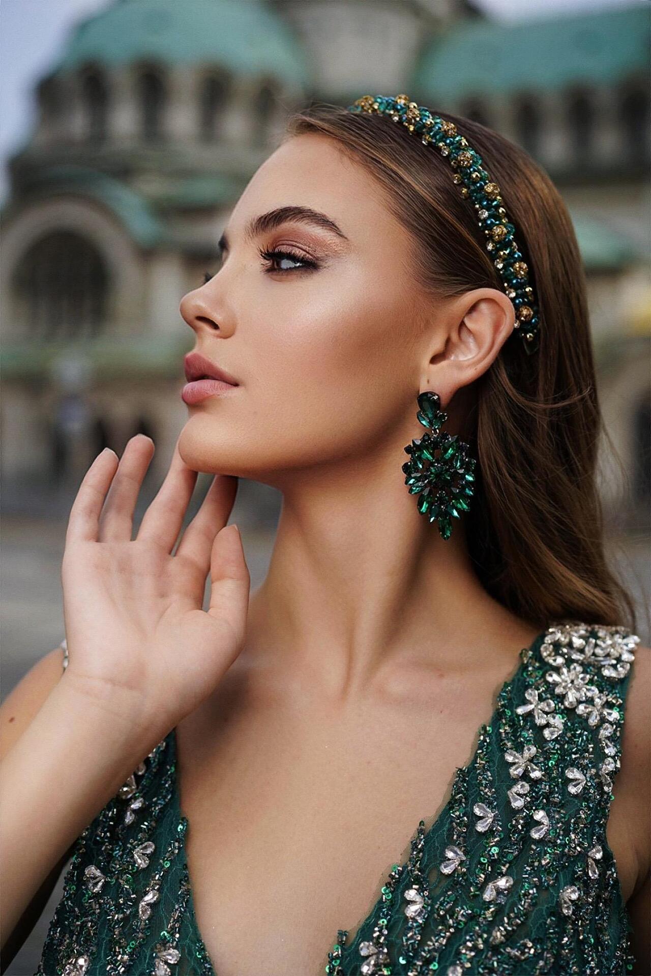 Earrings: Green Emerald Earrings