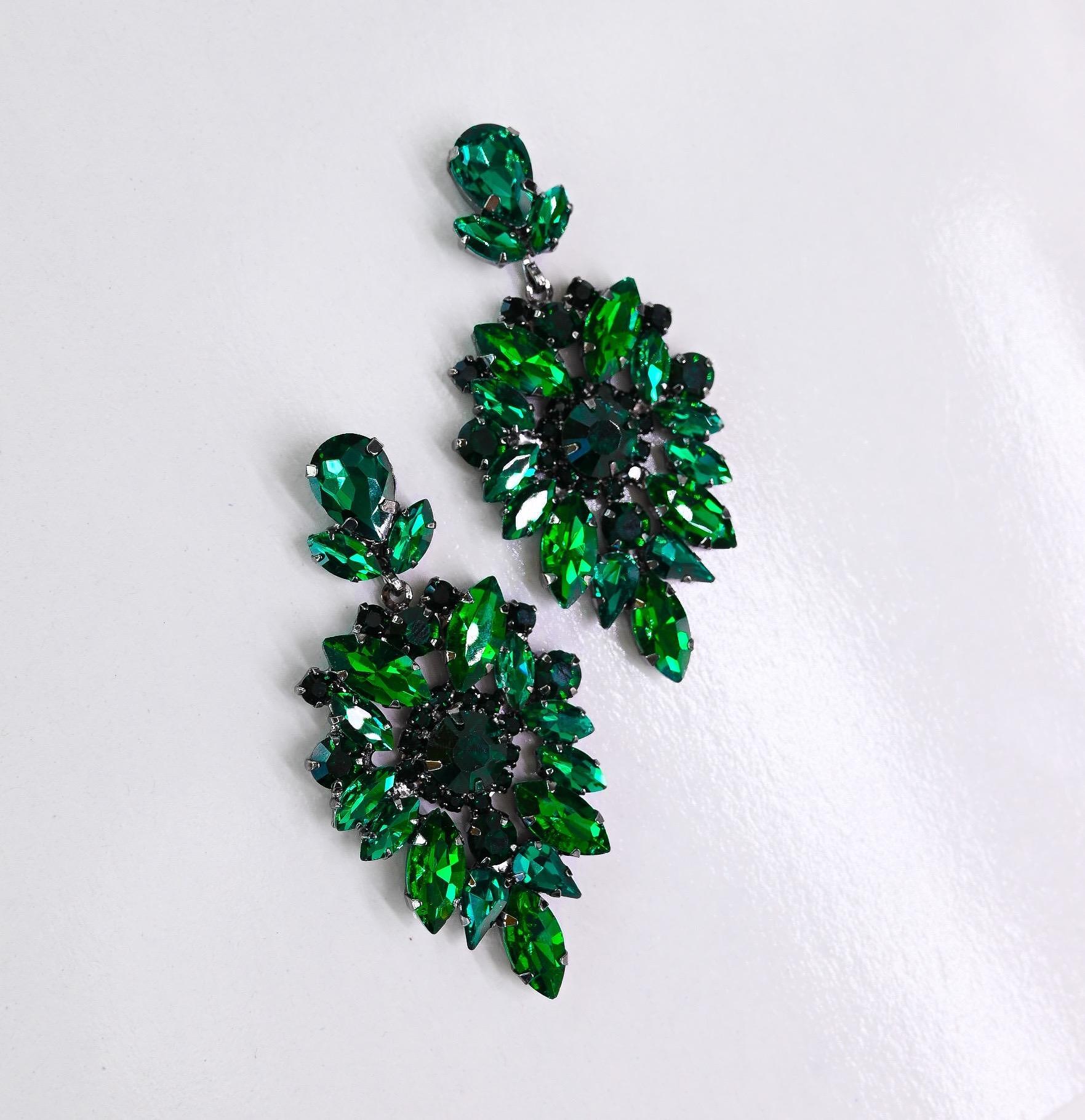 Earrings: Green Emerald Earrings