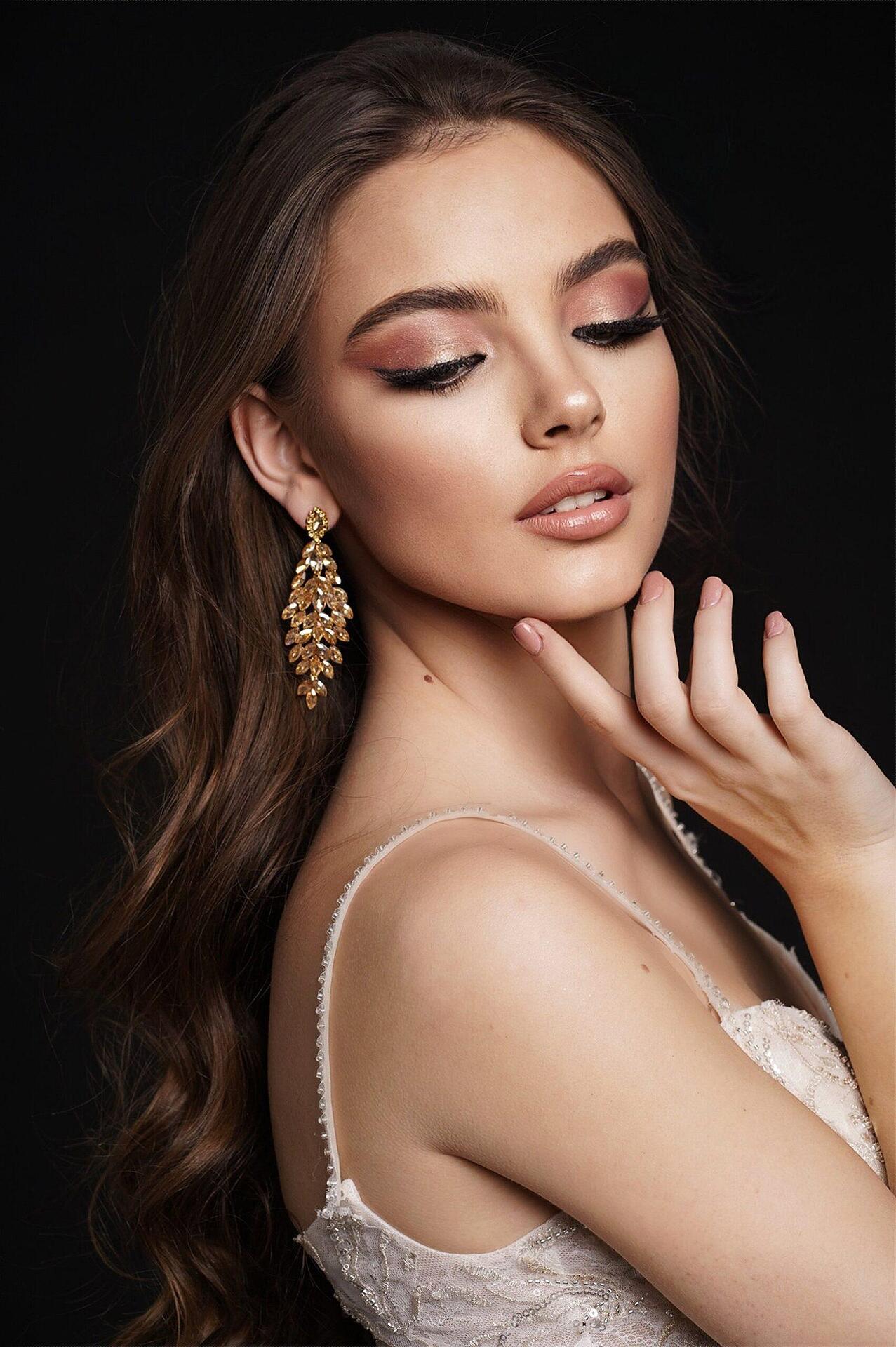 Earrings: Long Gold Earrings